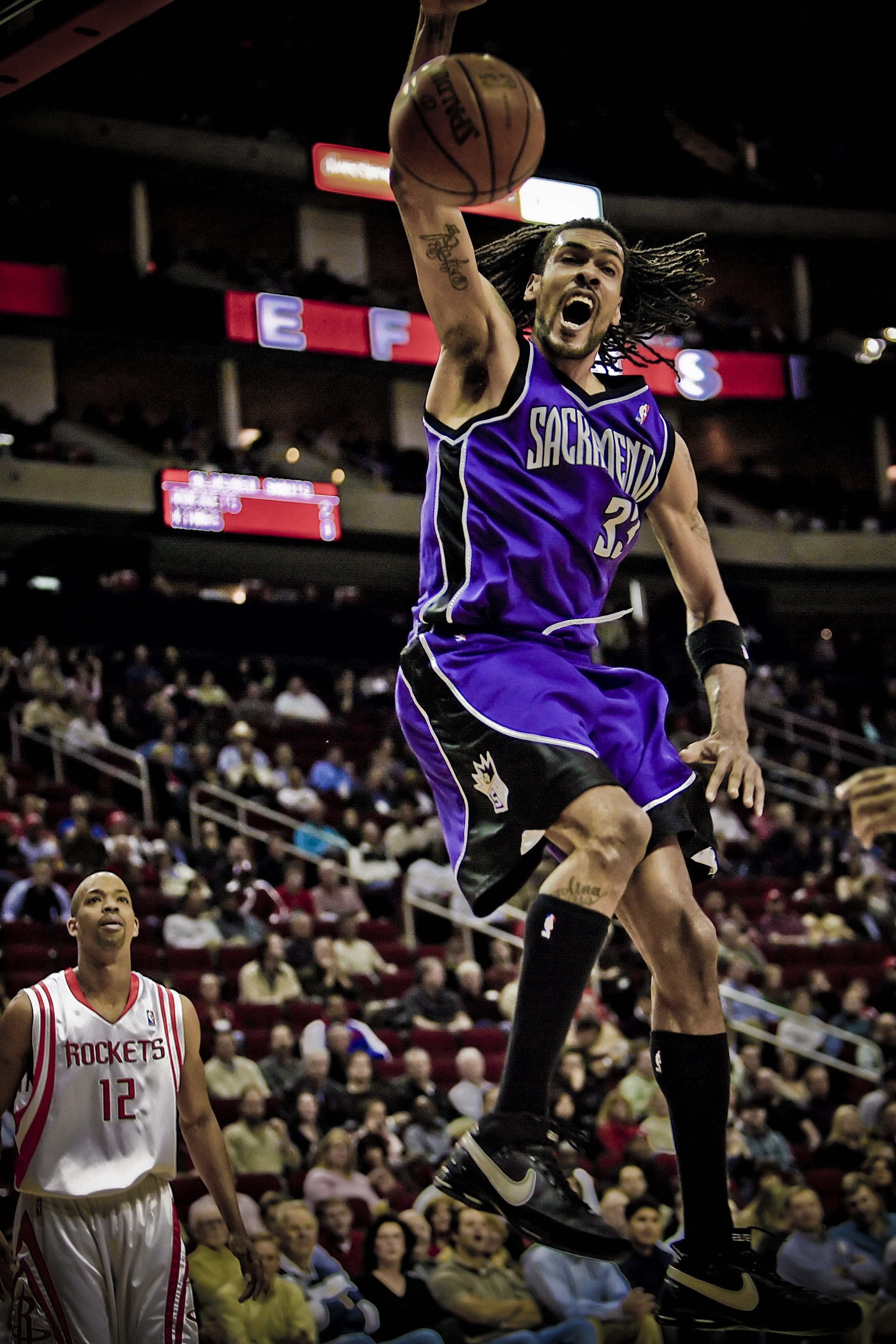 sportsman, adult, crowd, pro, athlete, motion, focus on foreground, shot, people, game, scoring, clothing, sport, professional, arms raised, skill, slam, Phone HD Wallpaper
