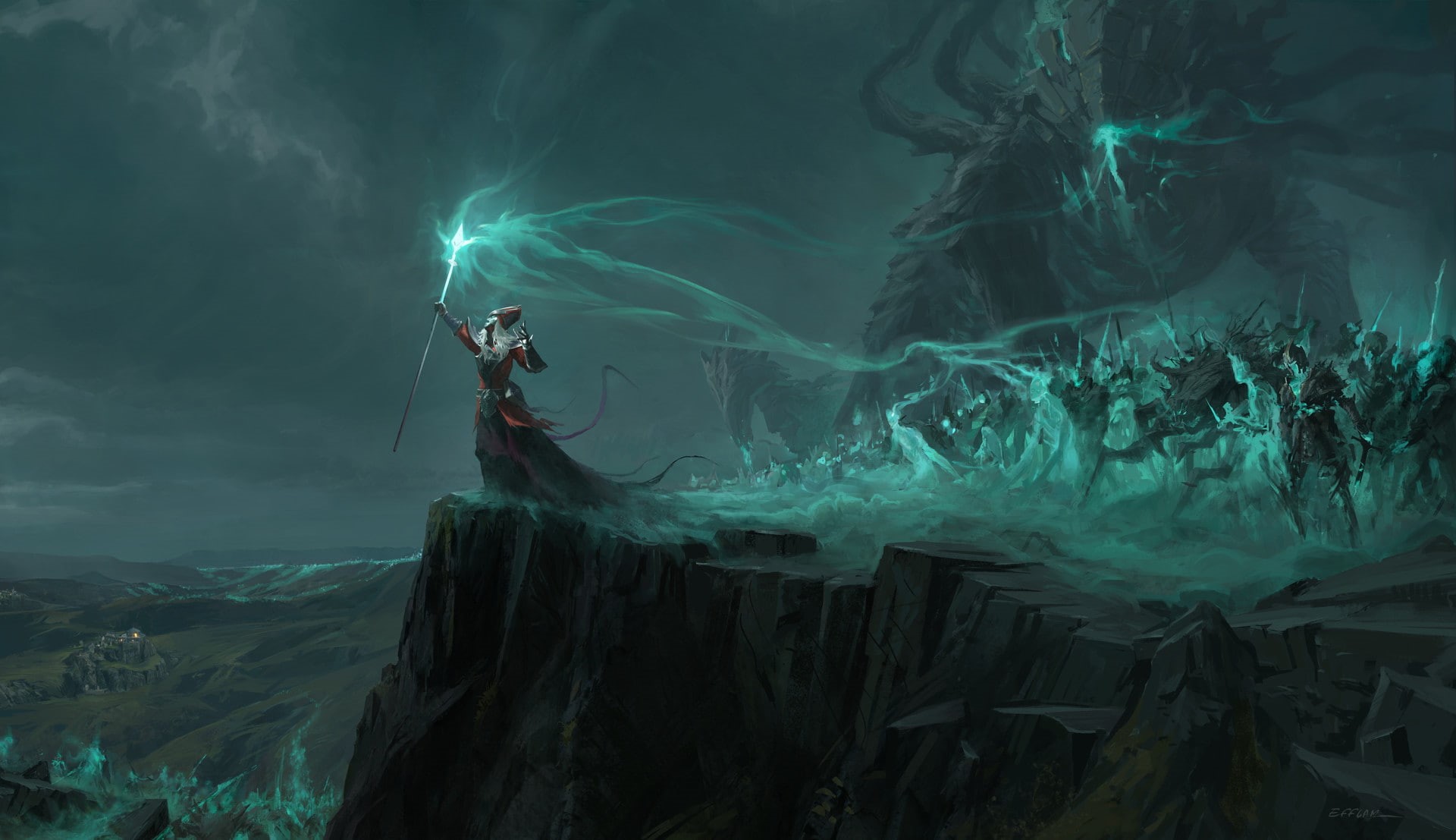 Necromancer, Sorcerer, Warrior, 1080P, Undead, Dark, HD Wallpaper