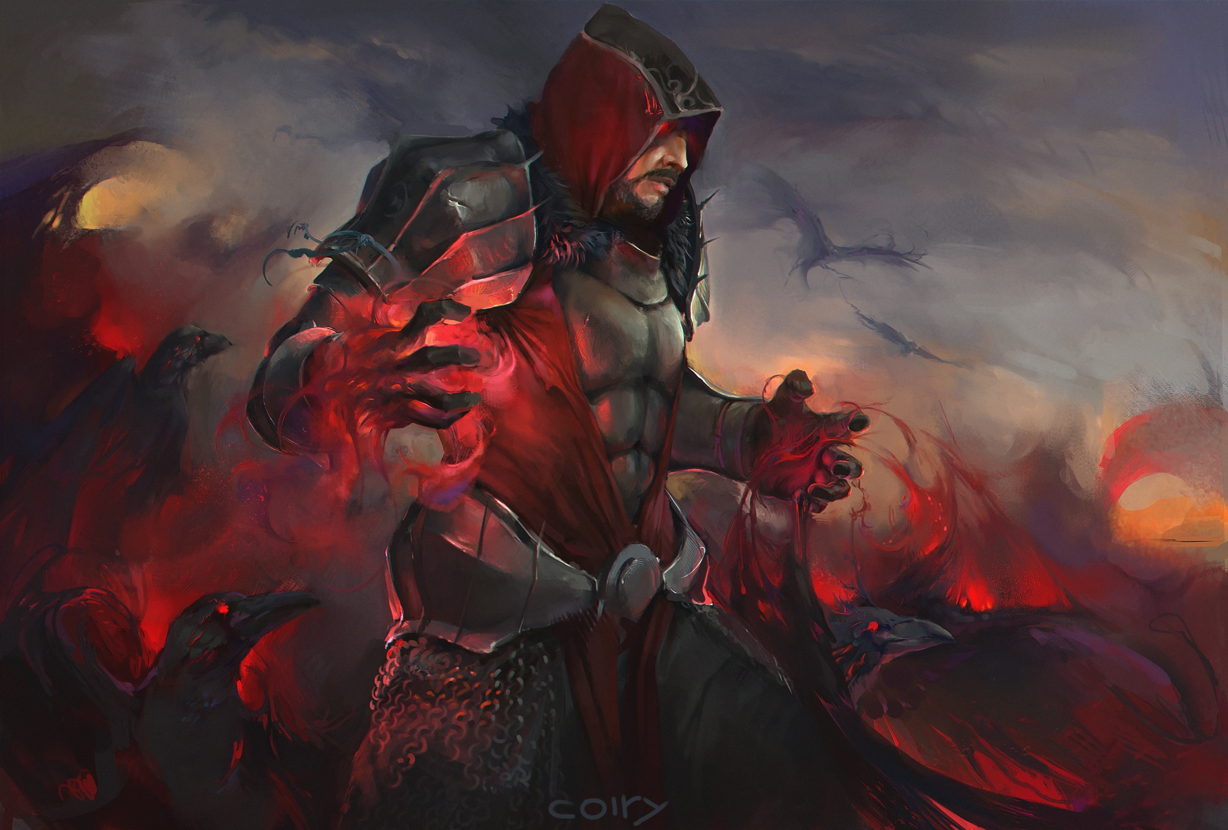 Hood, 1080P, Magic, Fantasy, Sorcerer, Armor, Man, HD Wallpaper