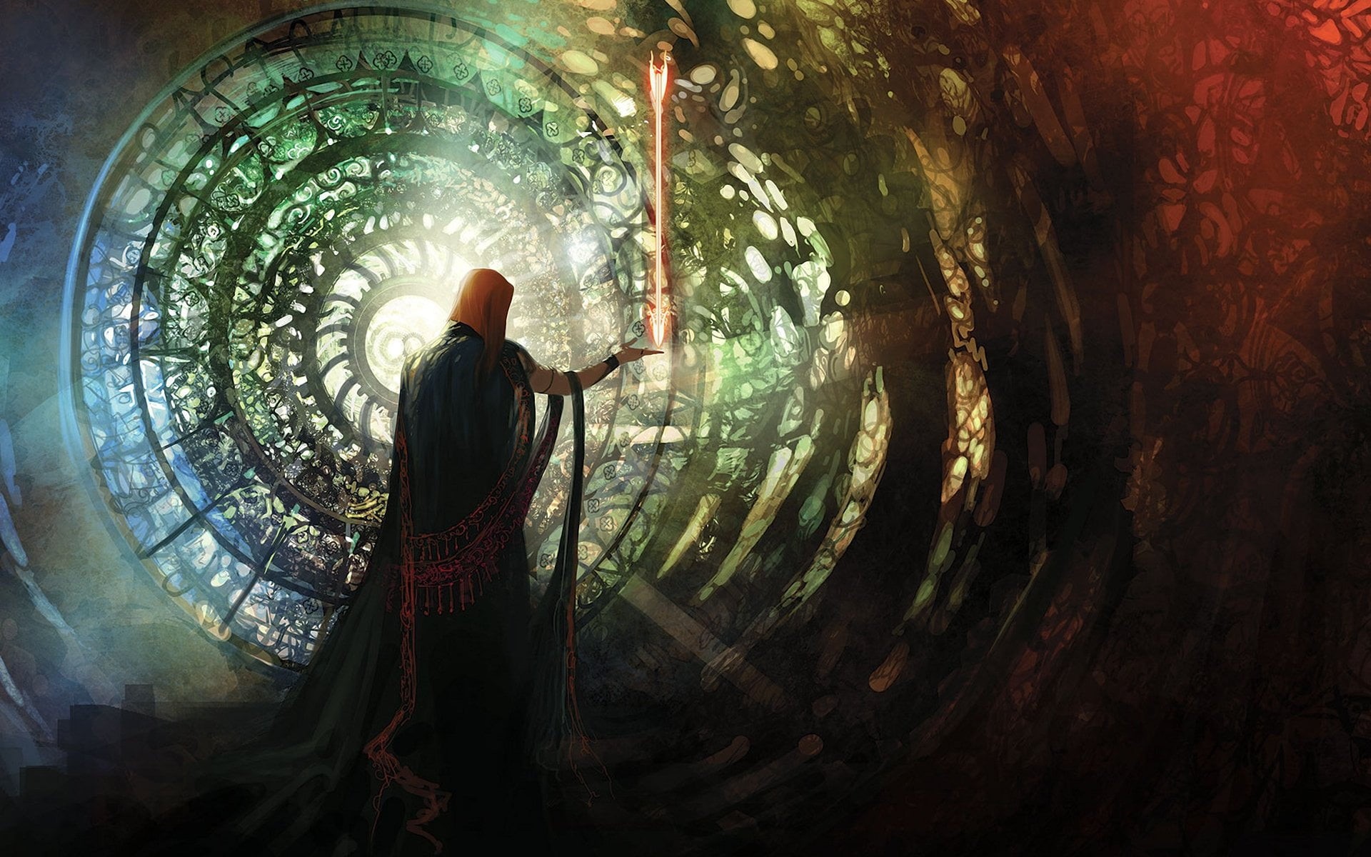 human arm, Magic, men, spirituality, three quarter length, Fantasy, forest, architecture, full length, Sun, day, young adult, Sorcerer, religion, one person, HD Wallpaper