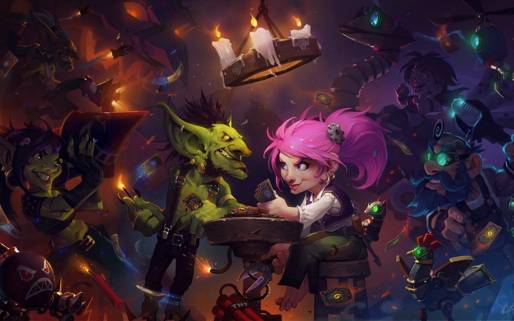 goblins, blizzard, hearthstone heroes of warcraft, 720P, gnomes, activision blizzard, heroes, hearthstone, art, warcraft, activision, HD Wallpaper