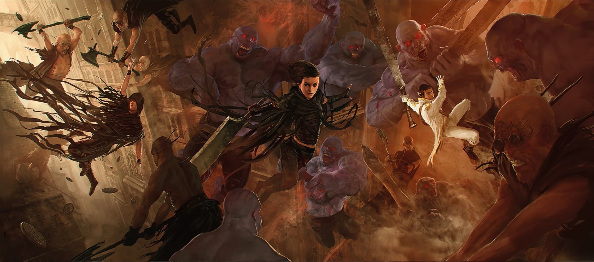 1080P, Woman Warrior, Fantasy, Warrior, Sword, Dark, Mistborn, Battle, Undead, HD Wallpaper