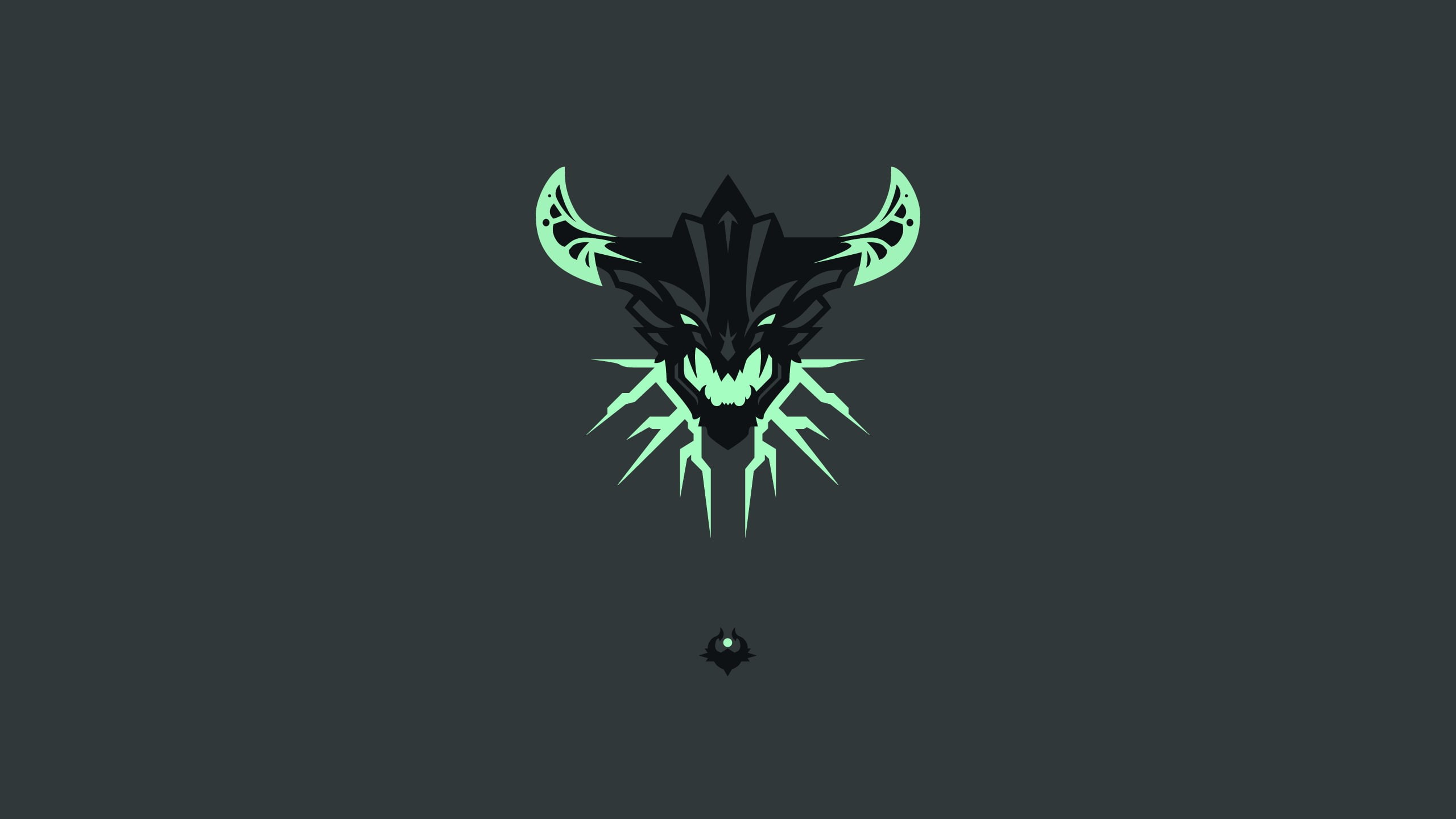 2K, simple background, Dota 2, video games, Outworld devourer, minimalism, HD Wallpaper