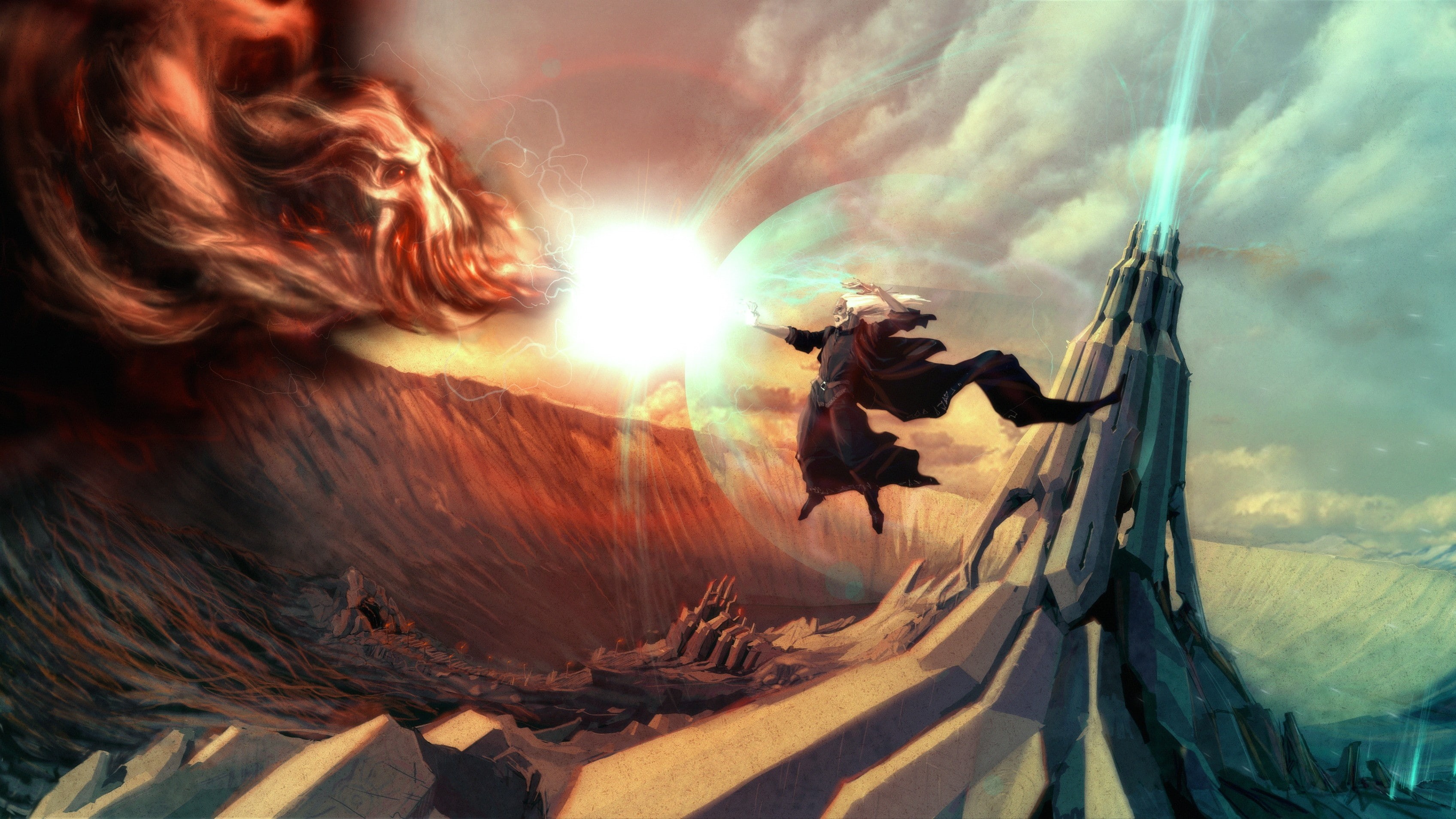 abstract, hd, 2K, art, Mage, artwork, fantasy art, fantasy, x, HD Wallpaper