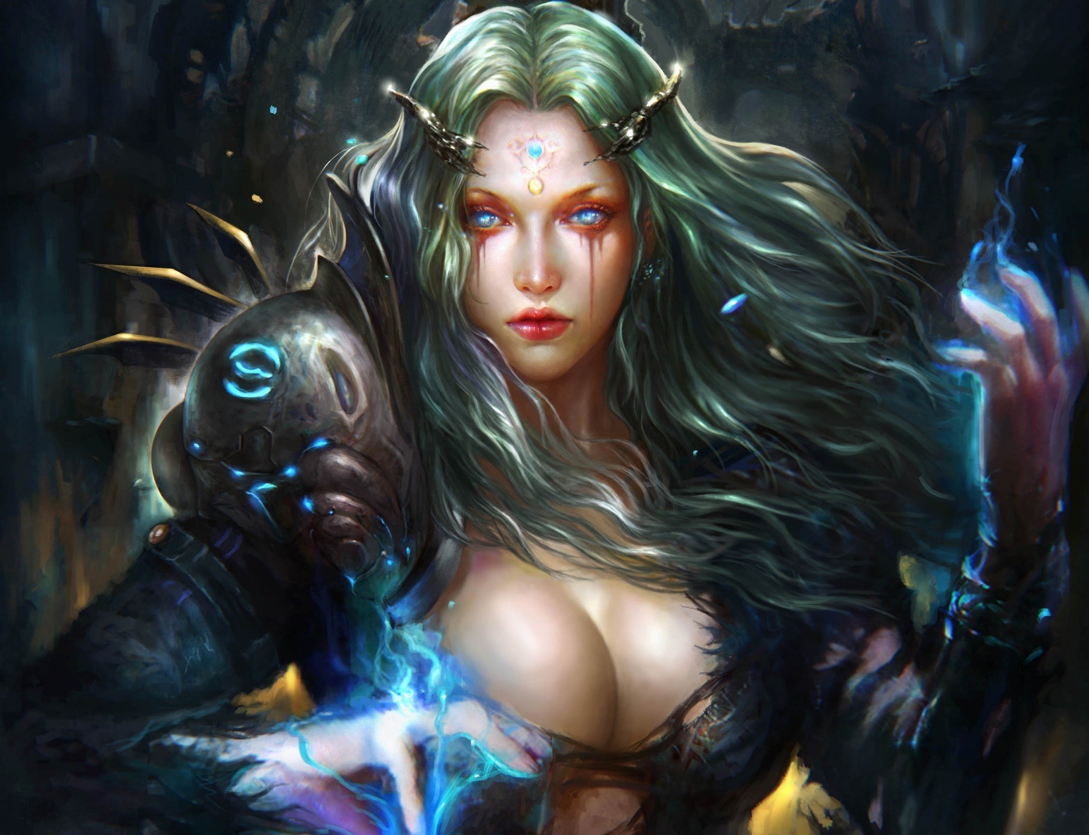 magic, fantasy art, woman, 1080P, witch, fantasy, art, HD Wallpaper