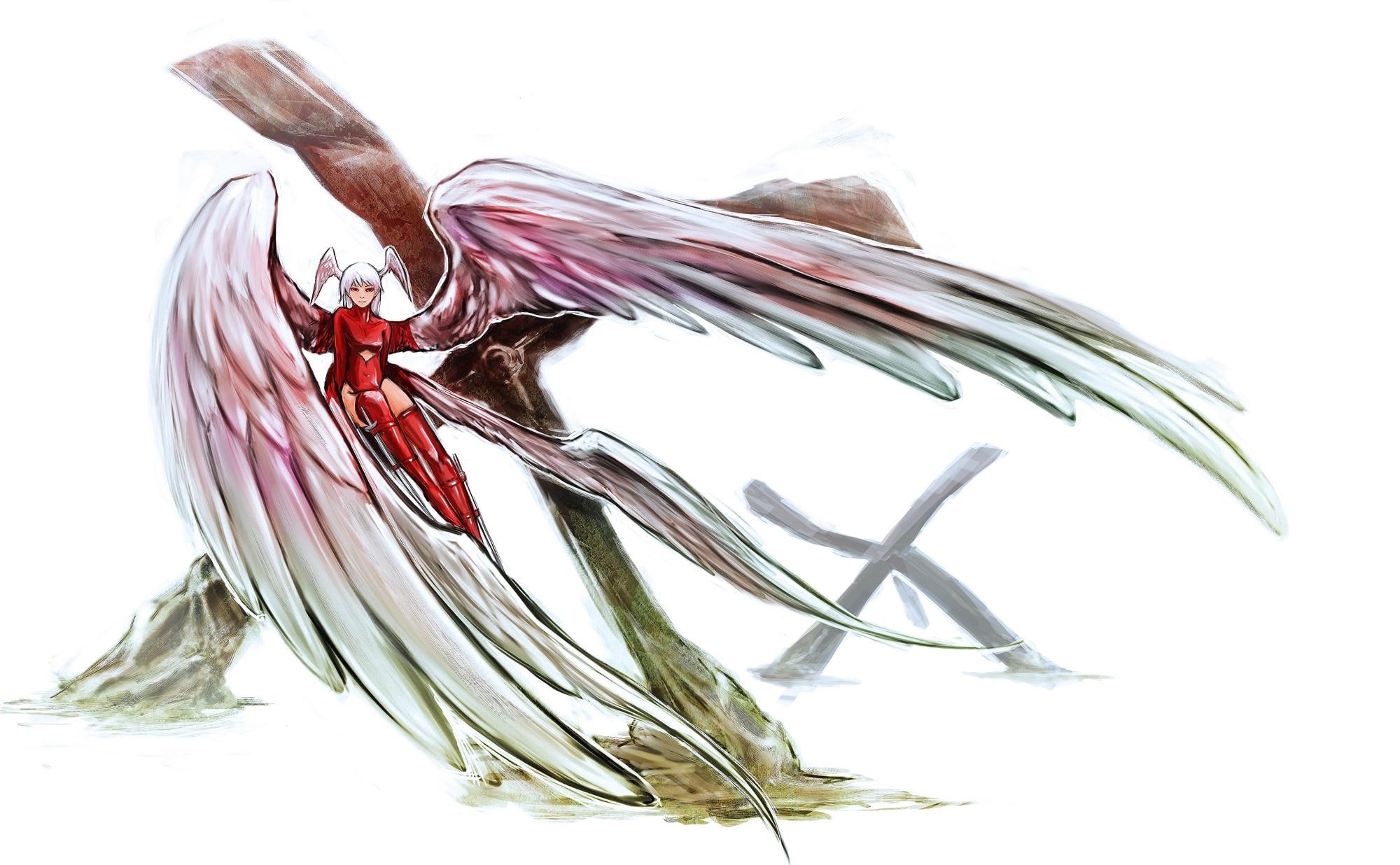games, white background, 1080P, lone, video games, ultima, final fantasy tactics, final fantasy, white hair, HD Wallpaper