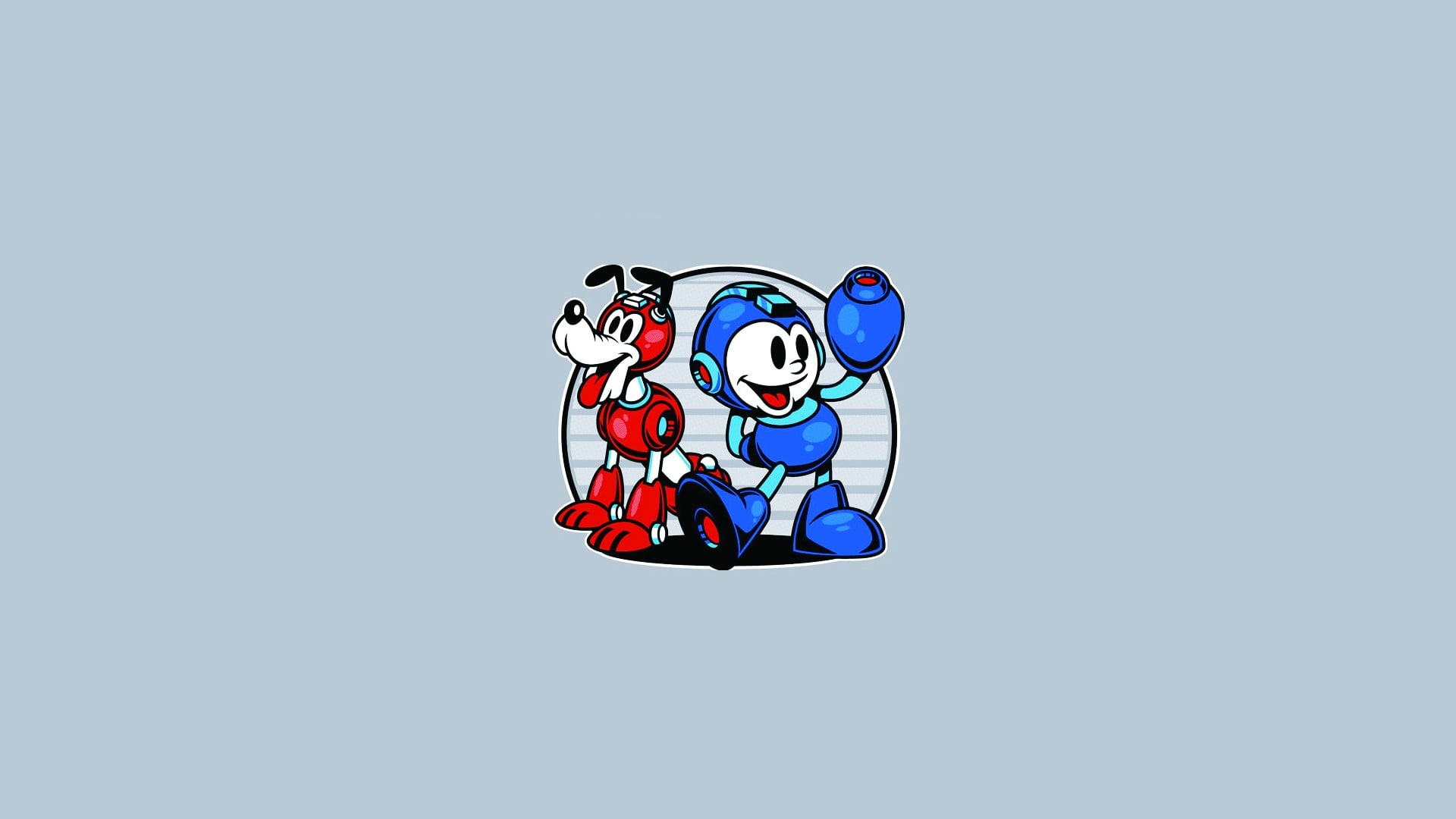 pluto, indoors, action, sport, copy space, platform, capcom, man, looking, family, 1080P, megaman, studio shot, mickey, blue, nintendo, mega, disney, creativity, HD Wallpaper