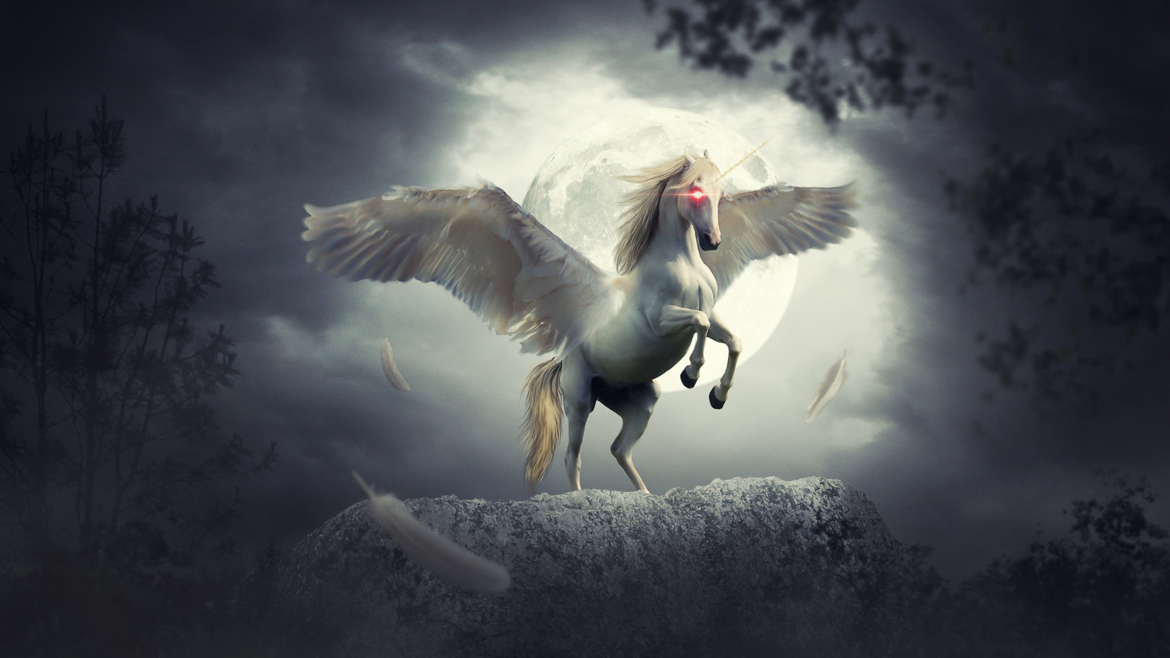 animal themes, horse, one animal, fairy tale, angel, bird, fantasy, landscape, digital composite, animal wildlife, motion, animals, animal wing, flapping, HD Wallpaper