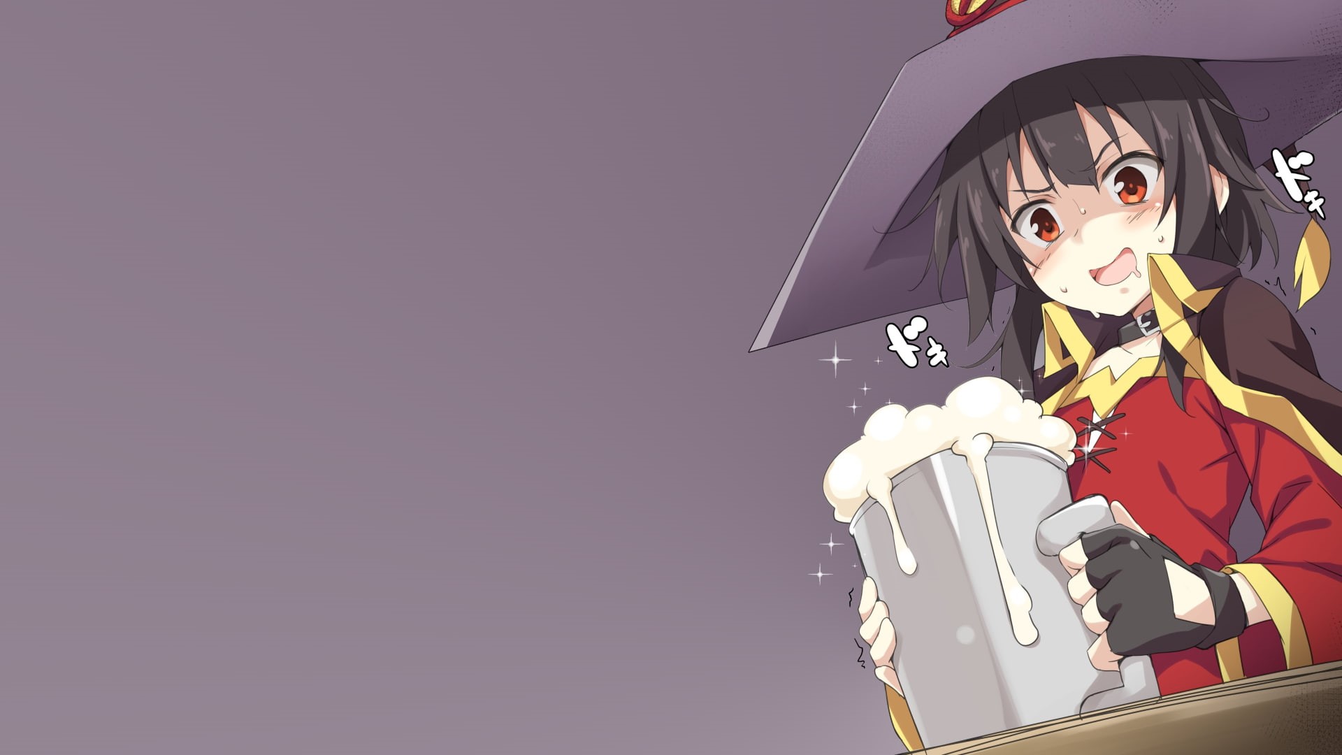 simple background, Kono Subarashii Sekai ni Shukufuku wo!, 1080P, Megumin, HD Wallpaper
