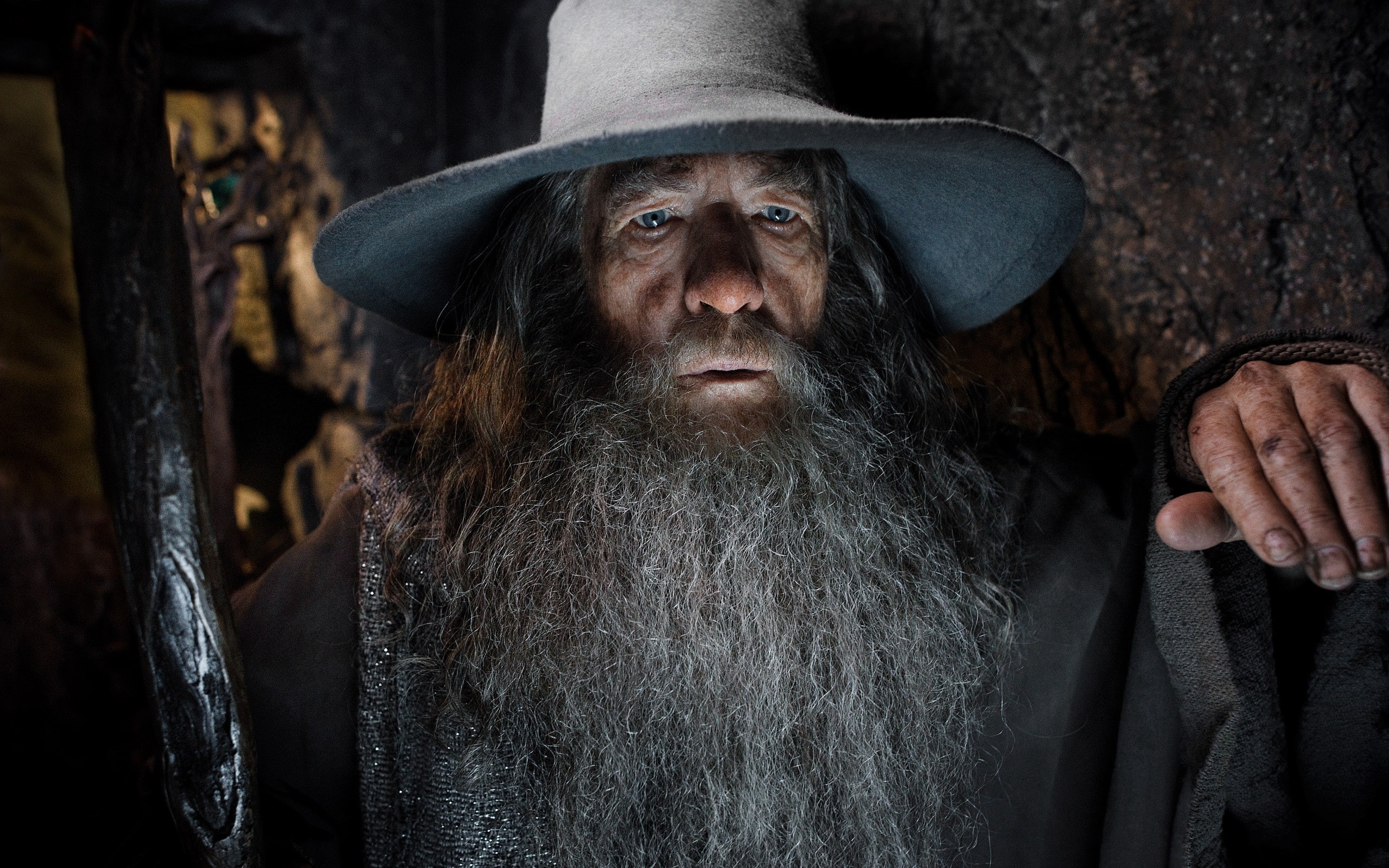 actor, The Hobbit, Gandalf, The Hobbit: The Desolation of Smaug, wizard, 2K, Ian McKellen, men, HD Wallpaper