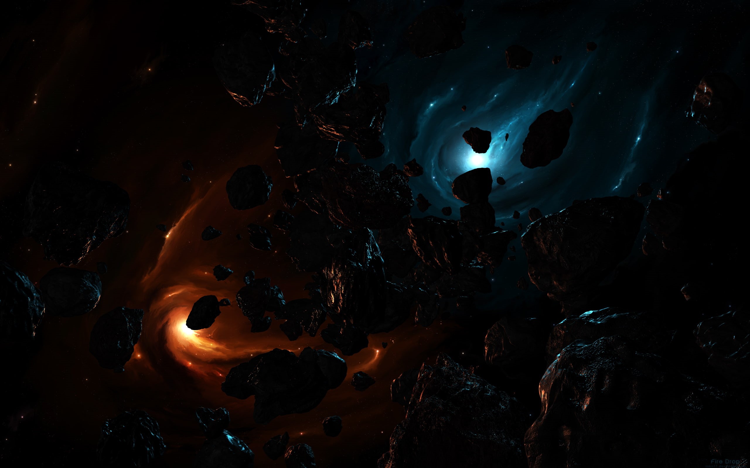light, 2K, 3d, digital, space, art, fi, science, CG, Good, Dark, fiction, Evil, rocks, sci, HD Wallpaper