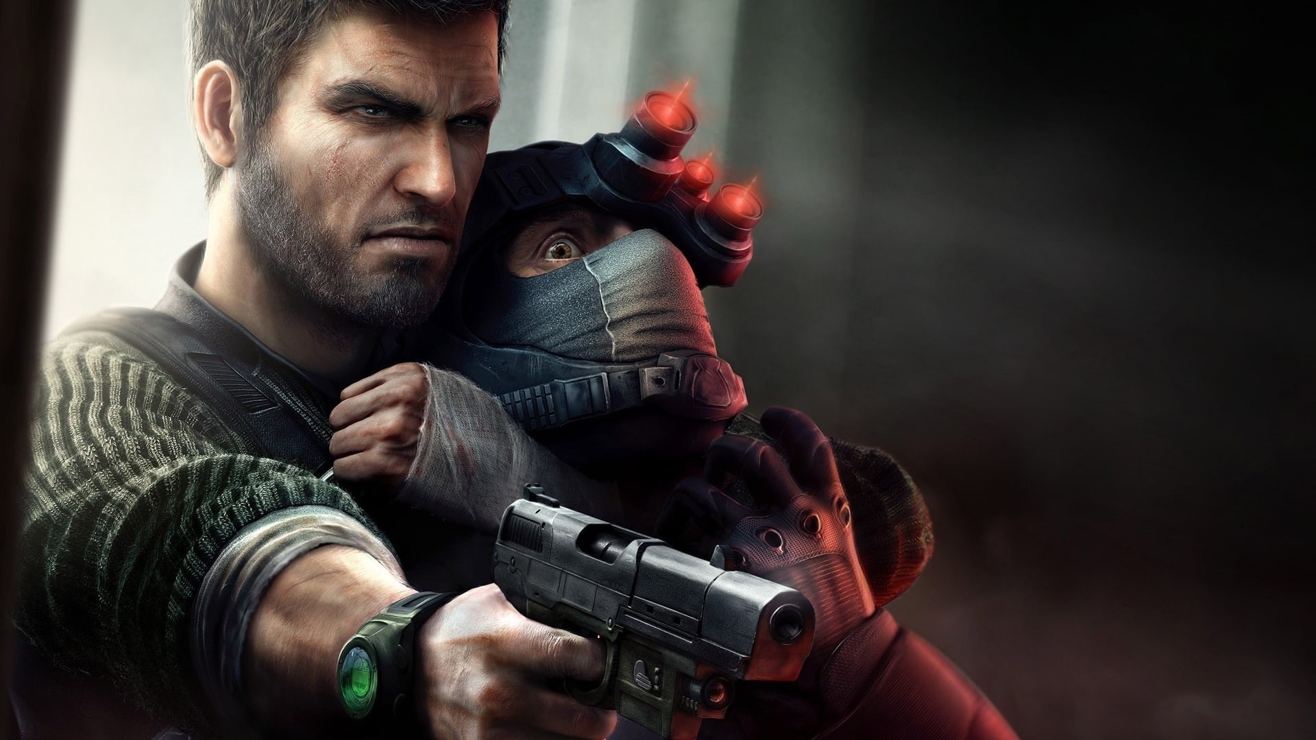 person, ho, illustration, video games, cell, 1080P, man, hd, splinter, handgun, staging, HD Wallpaper
