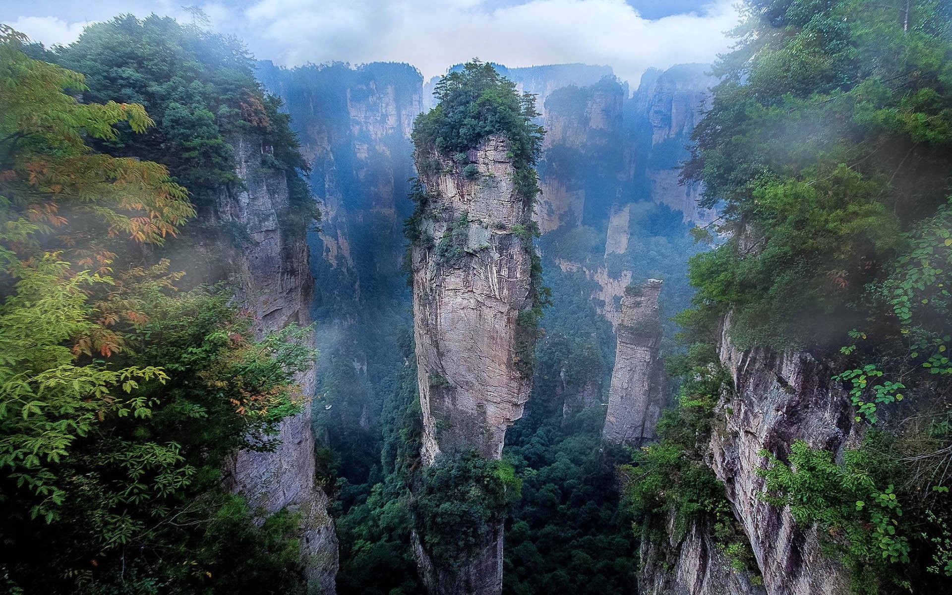 Earth, 1080P, Rock, National Park, Tree, China, Cliff, Zhangjiajie National Park, HD Wallpaper