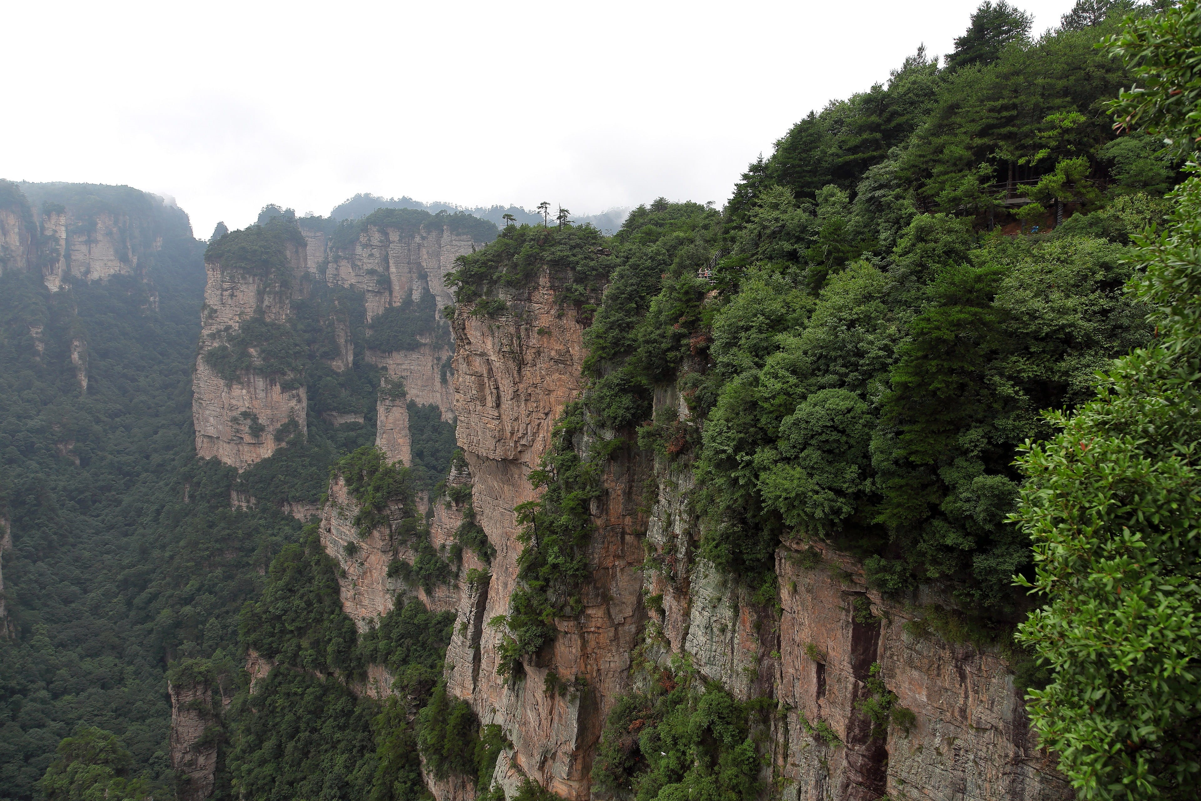 solid, wulingyuan, architecture, quartz sandstone peak woodland landscape, travel destinations, environment, no people, outdoors, beauty in nature, cliff, HD Wallpaper