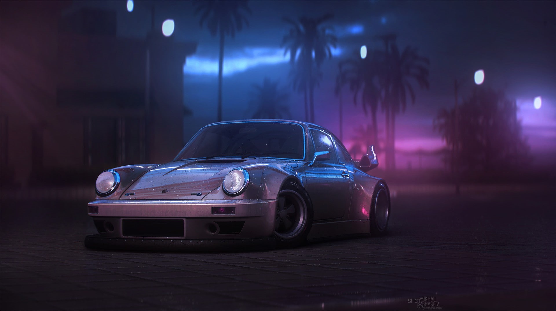 vehicle, digital art, Porsche 911 Carrera, 1080P, car, Porsche, HD Wallpaper