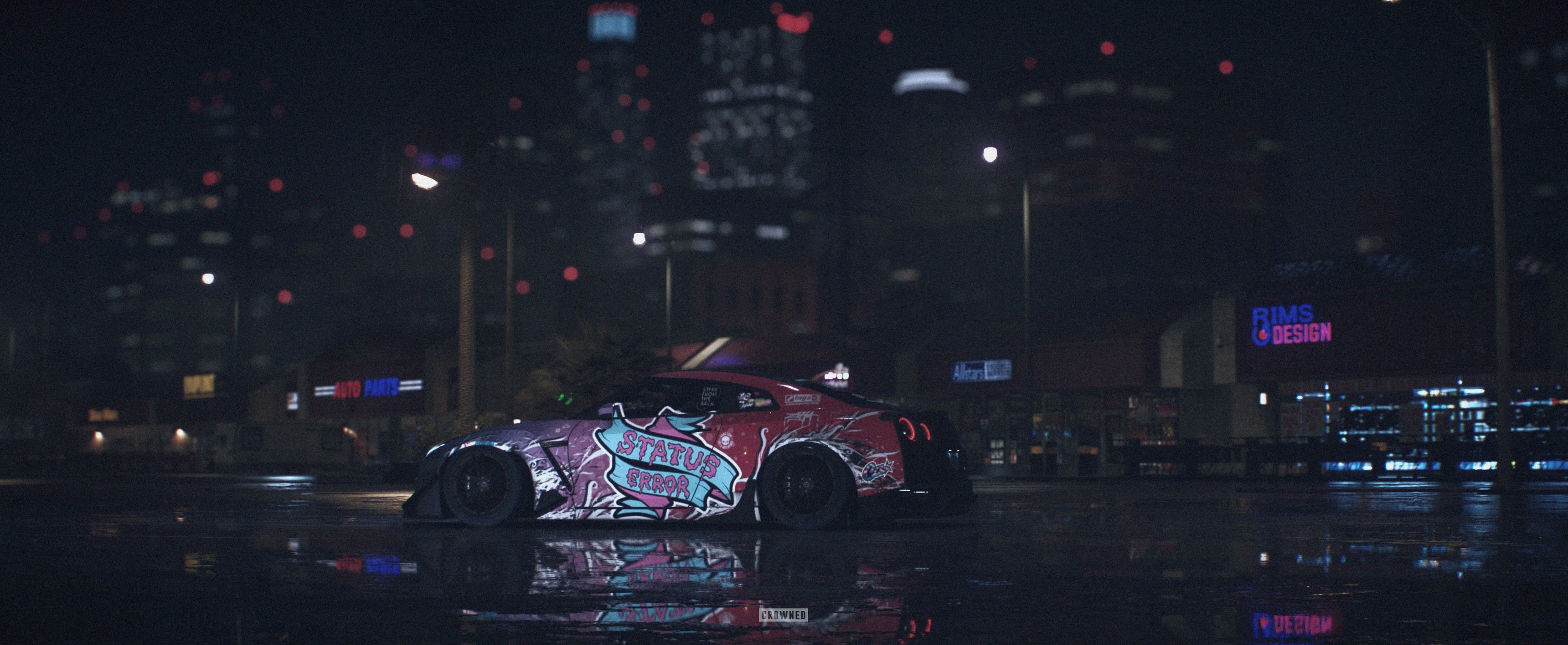 2K, CROWNED, Nissan GTR, Need for Speed, HD Wallpaper