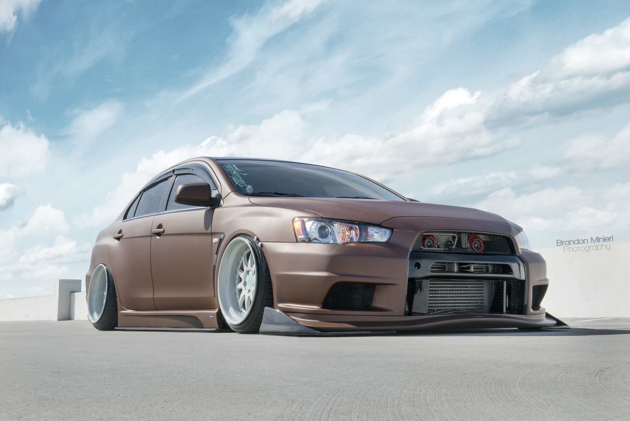 cloud - sky, motor vehicle, mode of transportation, 1080P, Mitsubishi Lancer, tire, vintage car, Mitsubishi Lancer Evo X, road, stationary, retro styled, HD Wallpaper