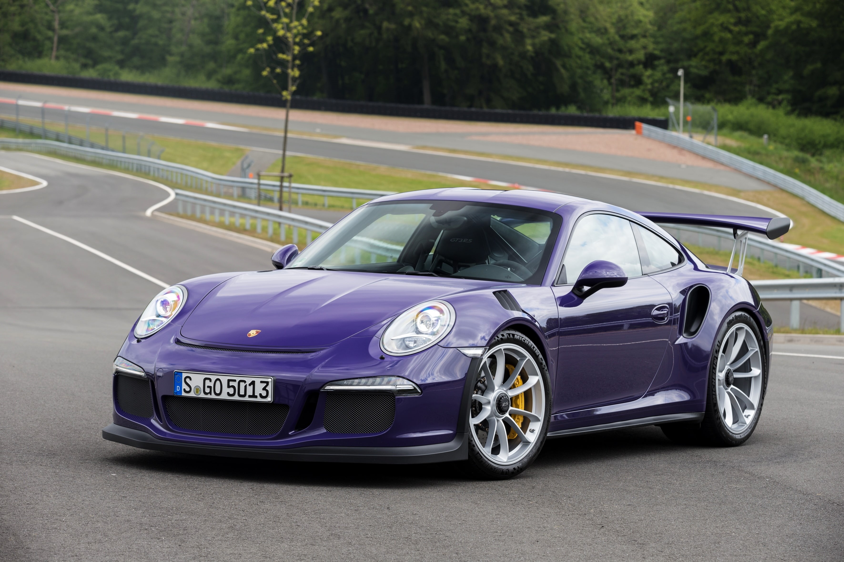 Porsche, Car, Purple Car, Porsche 911 GT3 RS, Vehicle, Sport Car, Porsche 911 GT3, Porche, 2K, HD Wallpaper