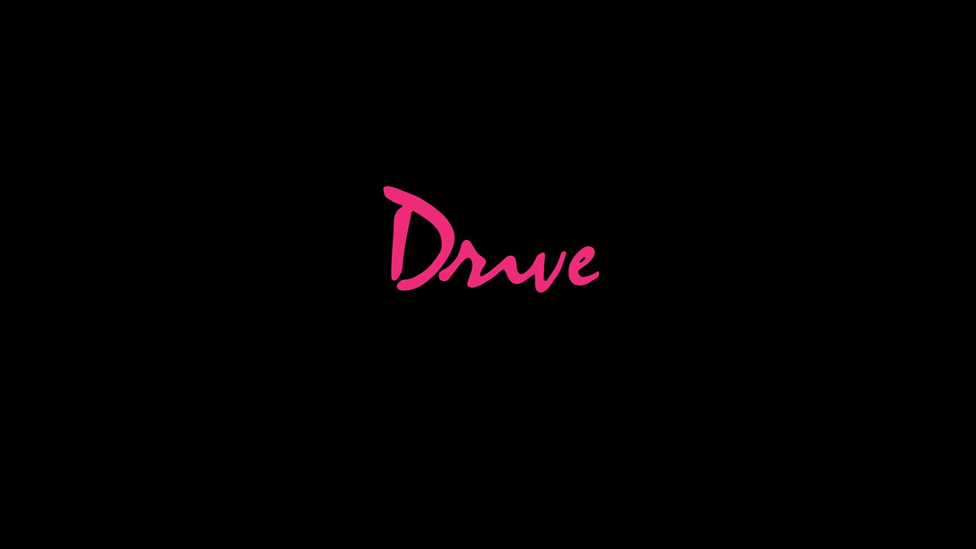 1080P, typography, Drive, movies, black background, HD Wallpaper