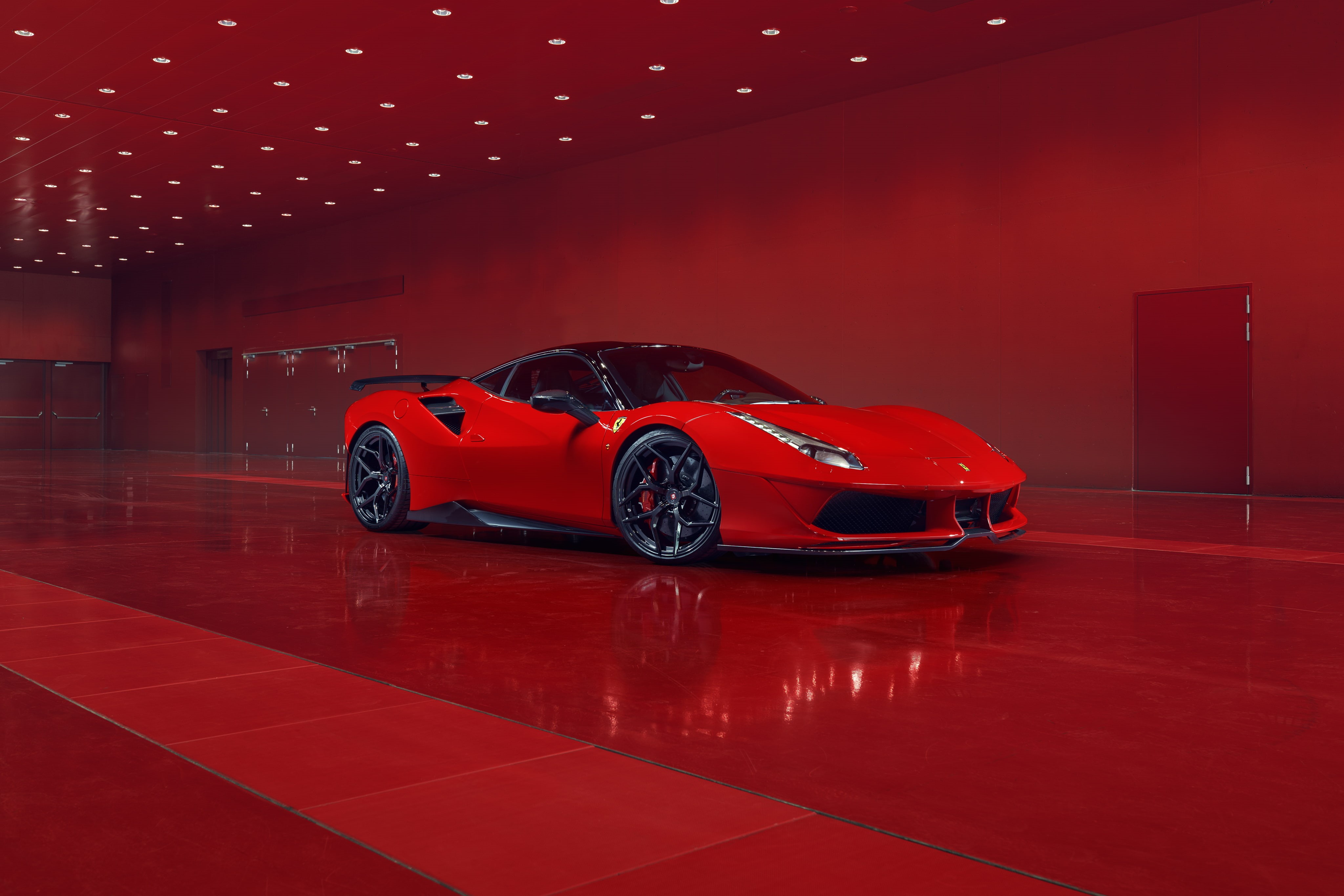 Red, Pogea Racing FPlus Corsa, Ferrari 488 GTB, 4K, 4K, 2018, HD Wallpaper