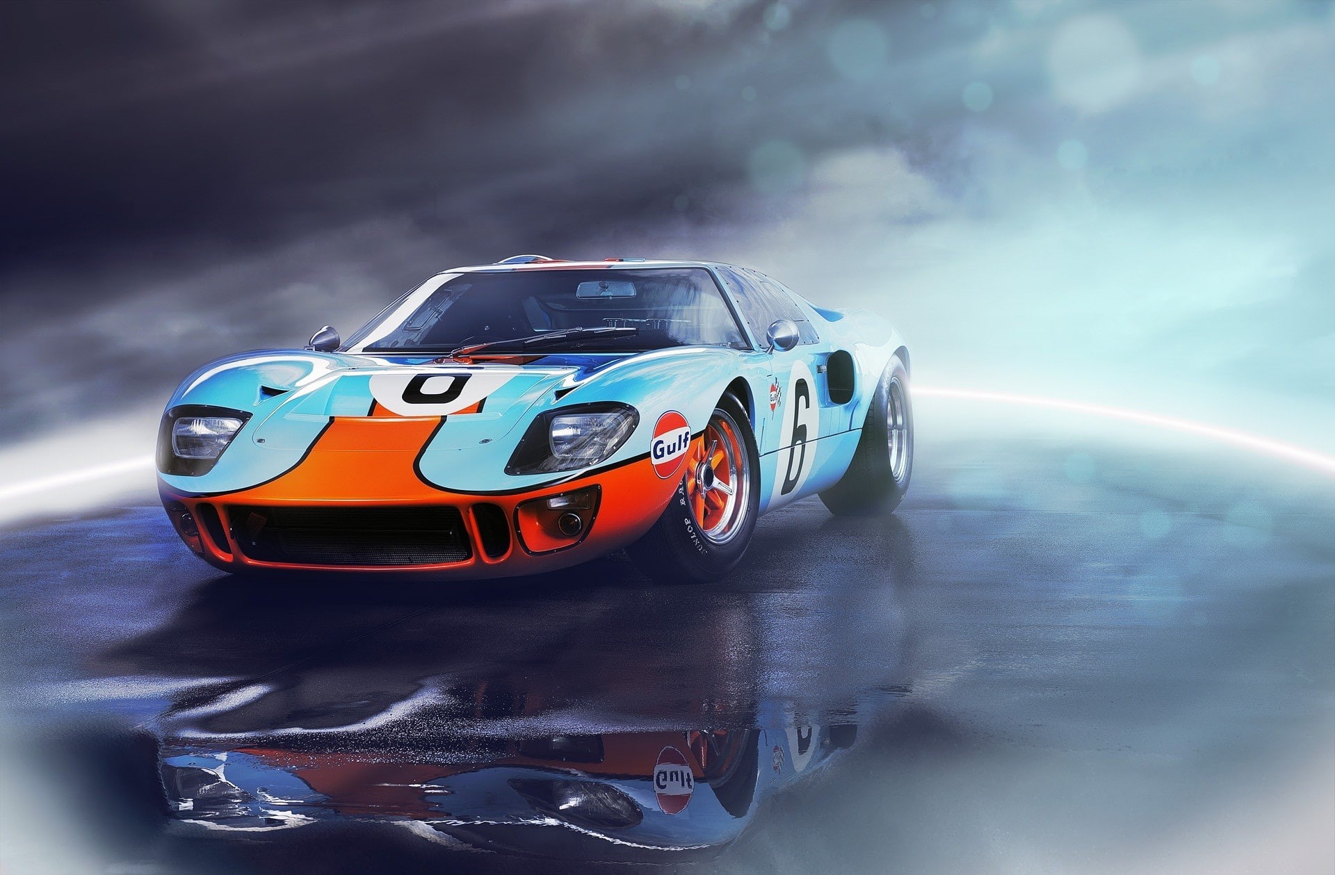 Ford, mode of transportation, land vehicle, sports race, wealth, outdoors, transportation, people, competition, motor vehicle, reflection, 1080P, sports car, HD Wallpaper