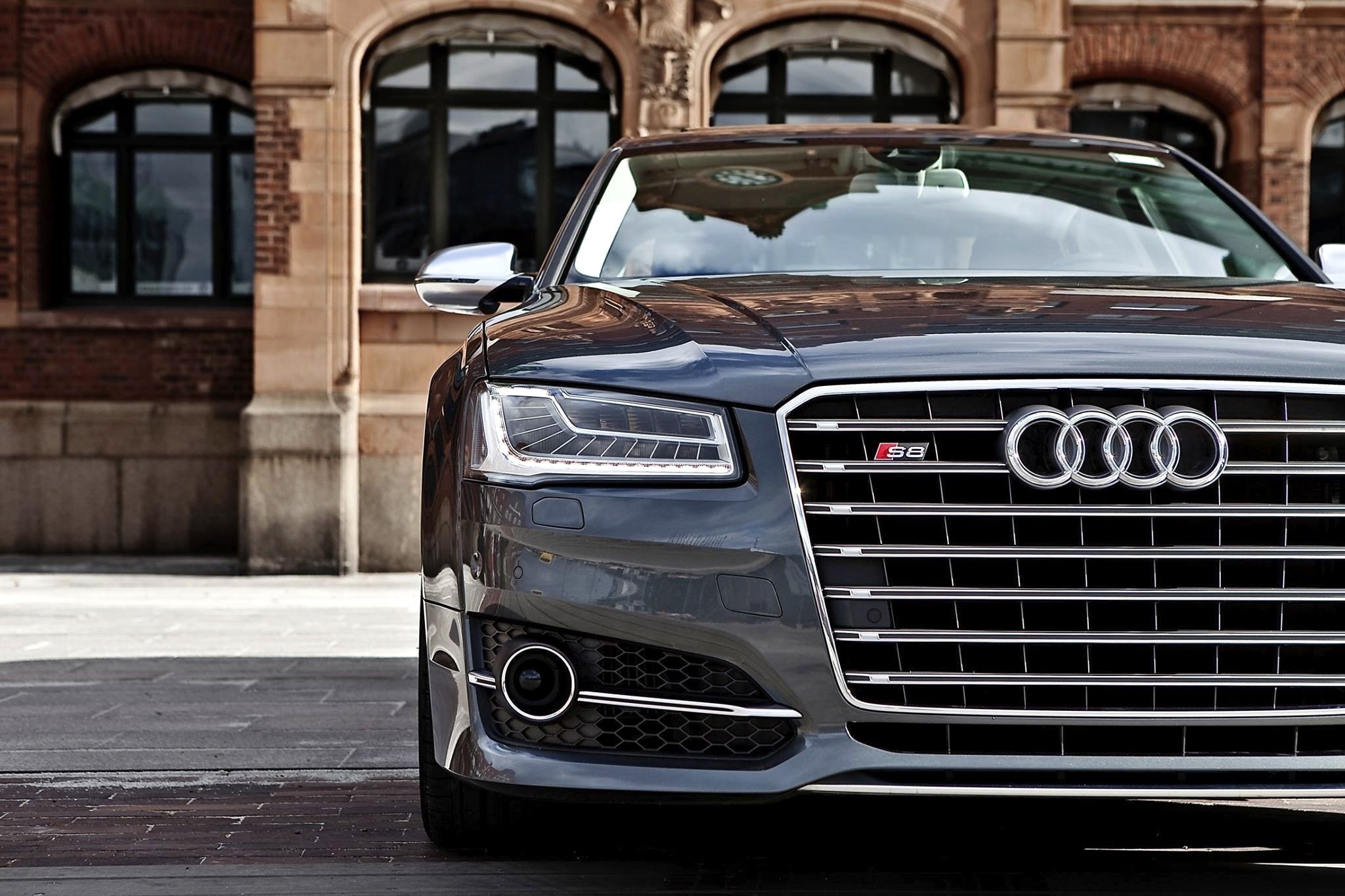 headlights, 1080P, audi, S8, face, HD Wallpaper