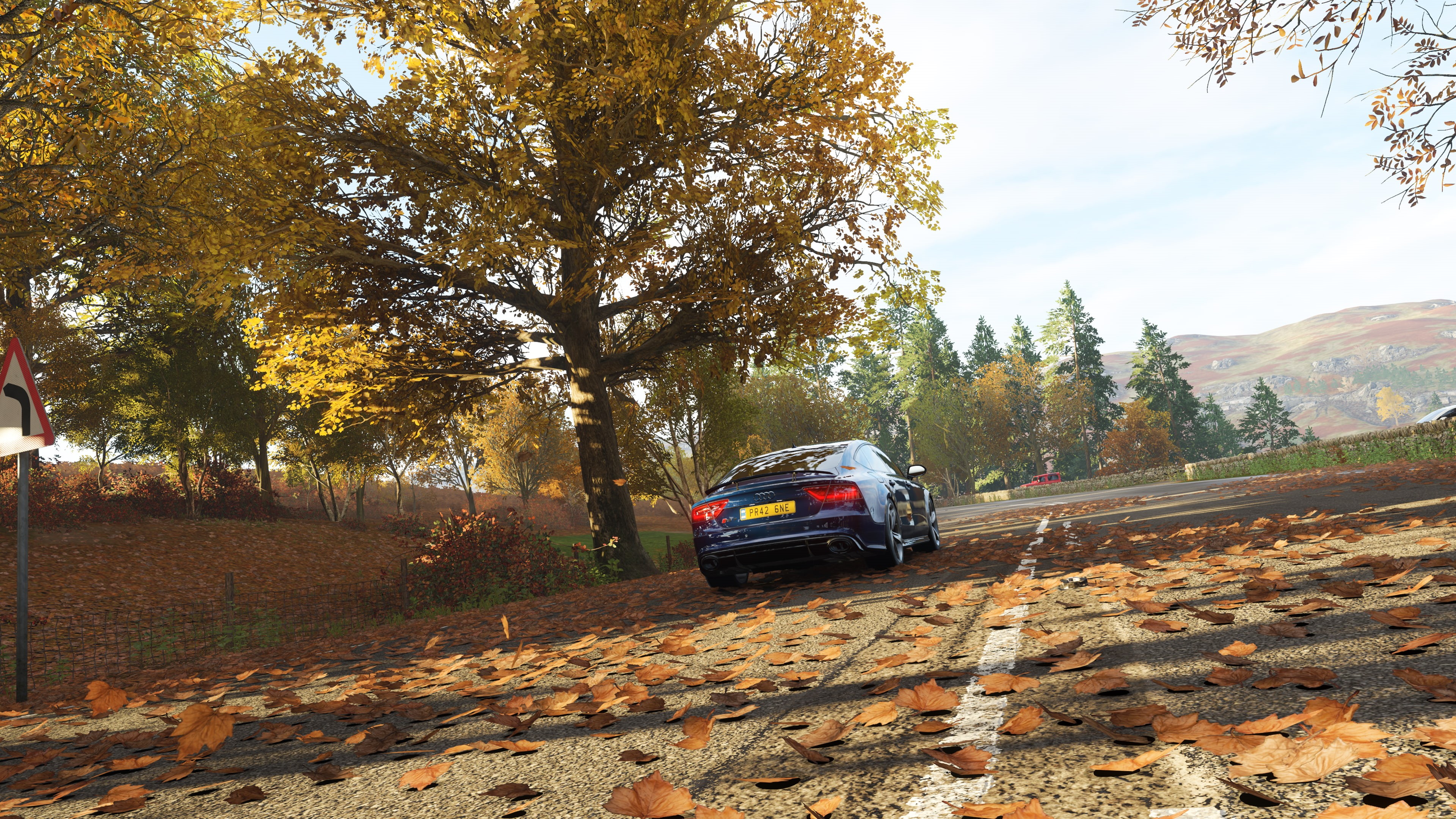 4K, Audi RS7, video games, Forza Horizon 4, fall, screen shot, HD Wallpaper