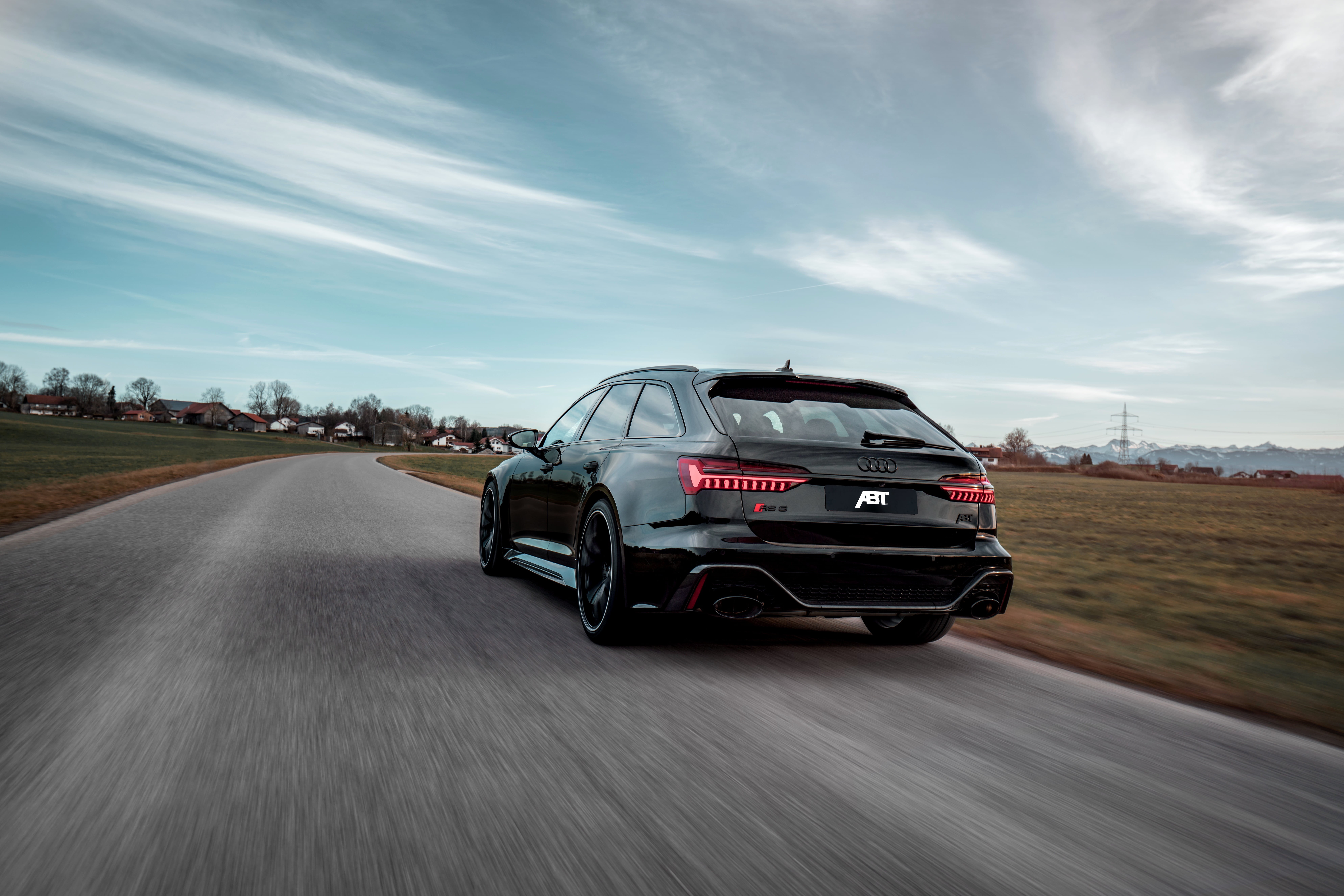 700 HP, road, 2020, universal, RS6 Avant, Audi, V8 Twin-Turbo, 2019, black, 8K, RS 6, ABBOT, HD Wallpaper
