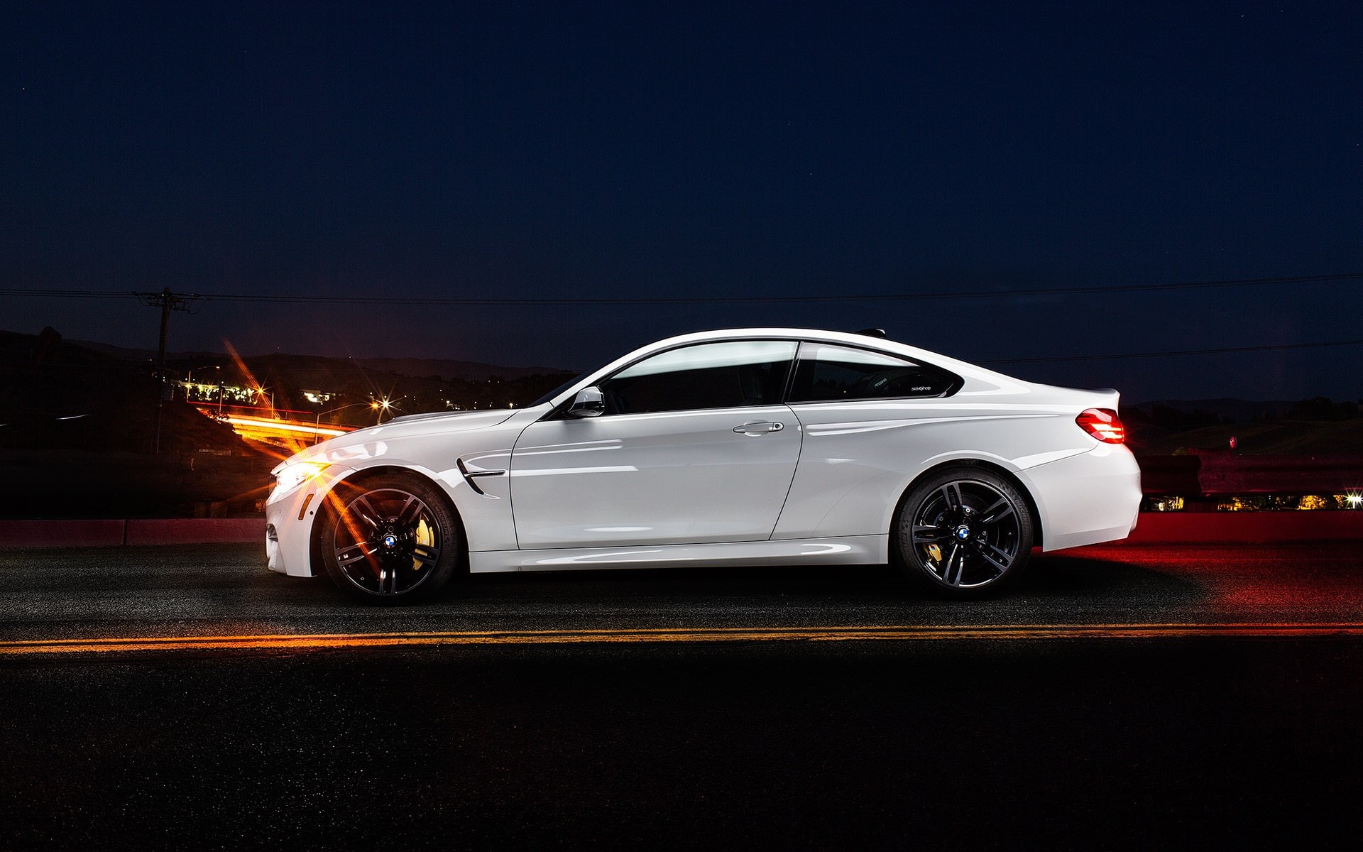 Car, BMW, m, coupe, f, White, Side, 1080P, View, HD Wallpaper