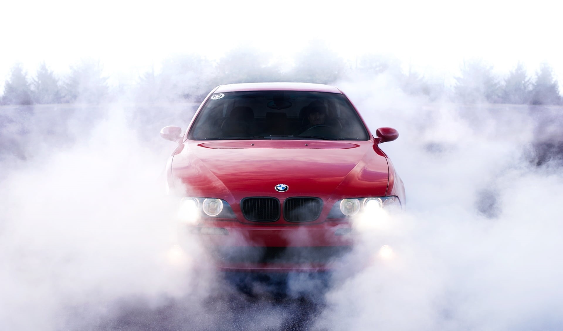 plant, glass - material, on the move, nature, racecar, smoke - physical structure, sports Car, smoke, no people, competition, mode of Transport, road, speed, HD Wallpaper
