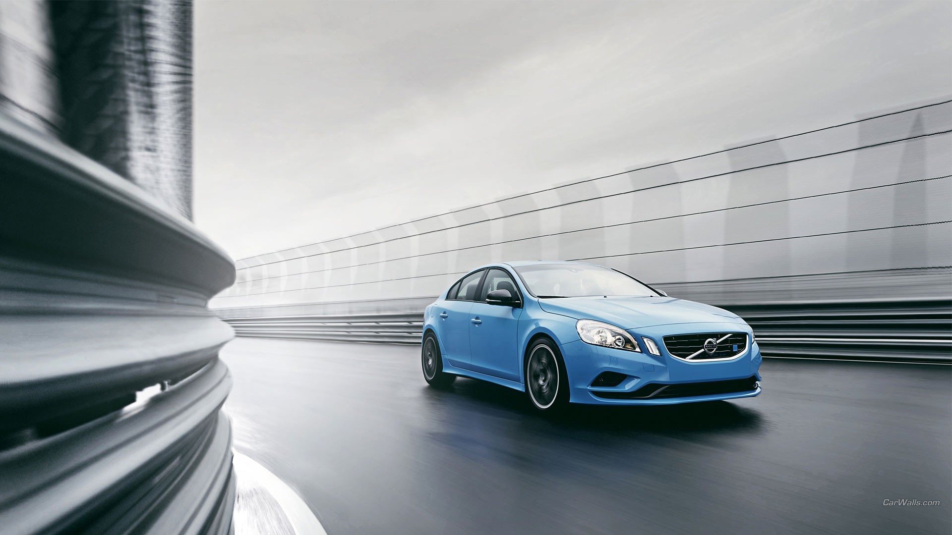 motion, blue cars, motor vehicle, 1080P, Polestar Racing, no people, car, architecture, city, wealth, land vehicle, speed, road, travel, luxury, on the move, HD Wallpaper