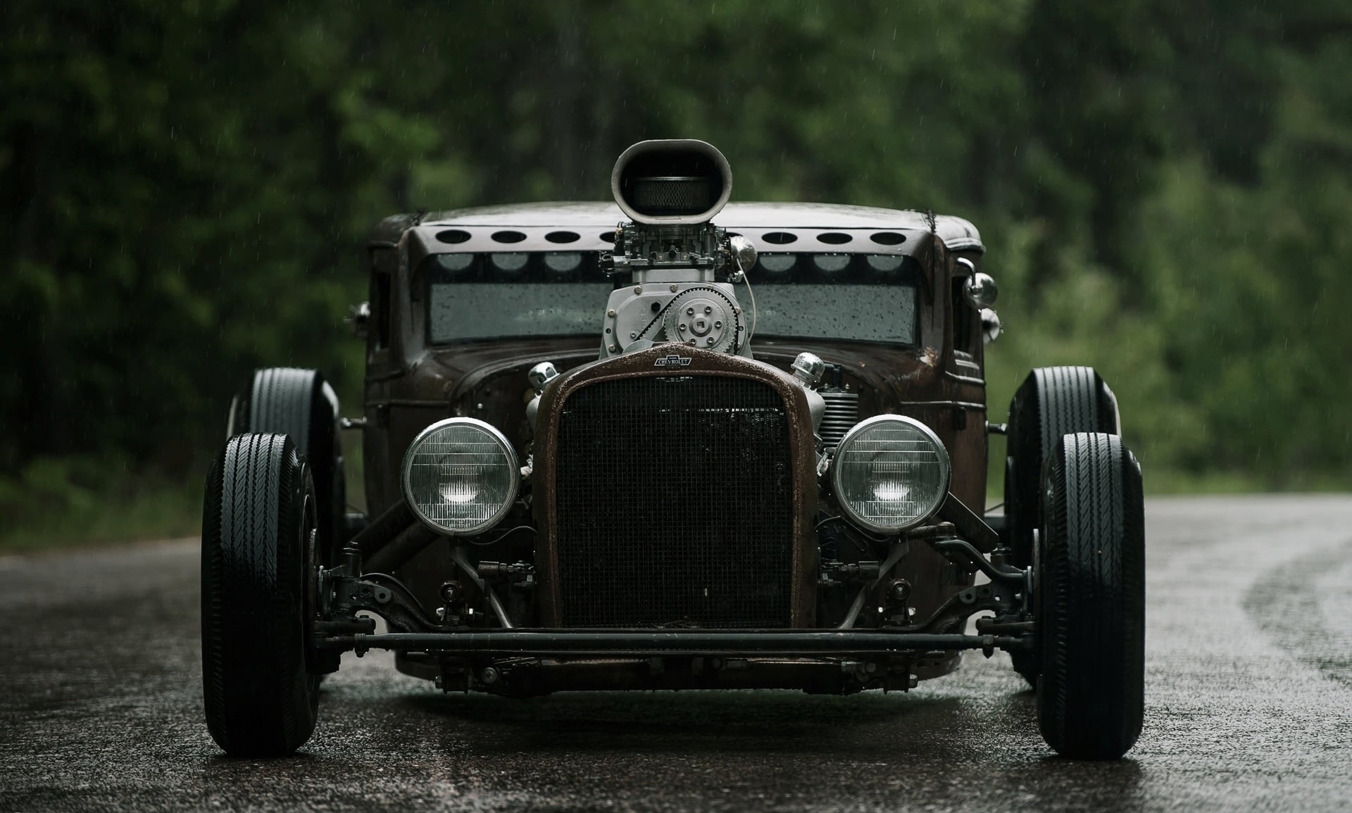 focus on foreground, mode of Transport, land Vehicle, Rat Rod, no People, outdoors, revival, tire, classic, style, sports Car, stationary, technology, headlight, HD Wallpaper