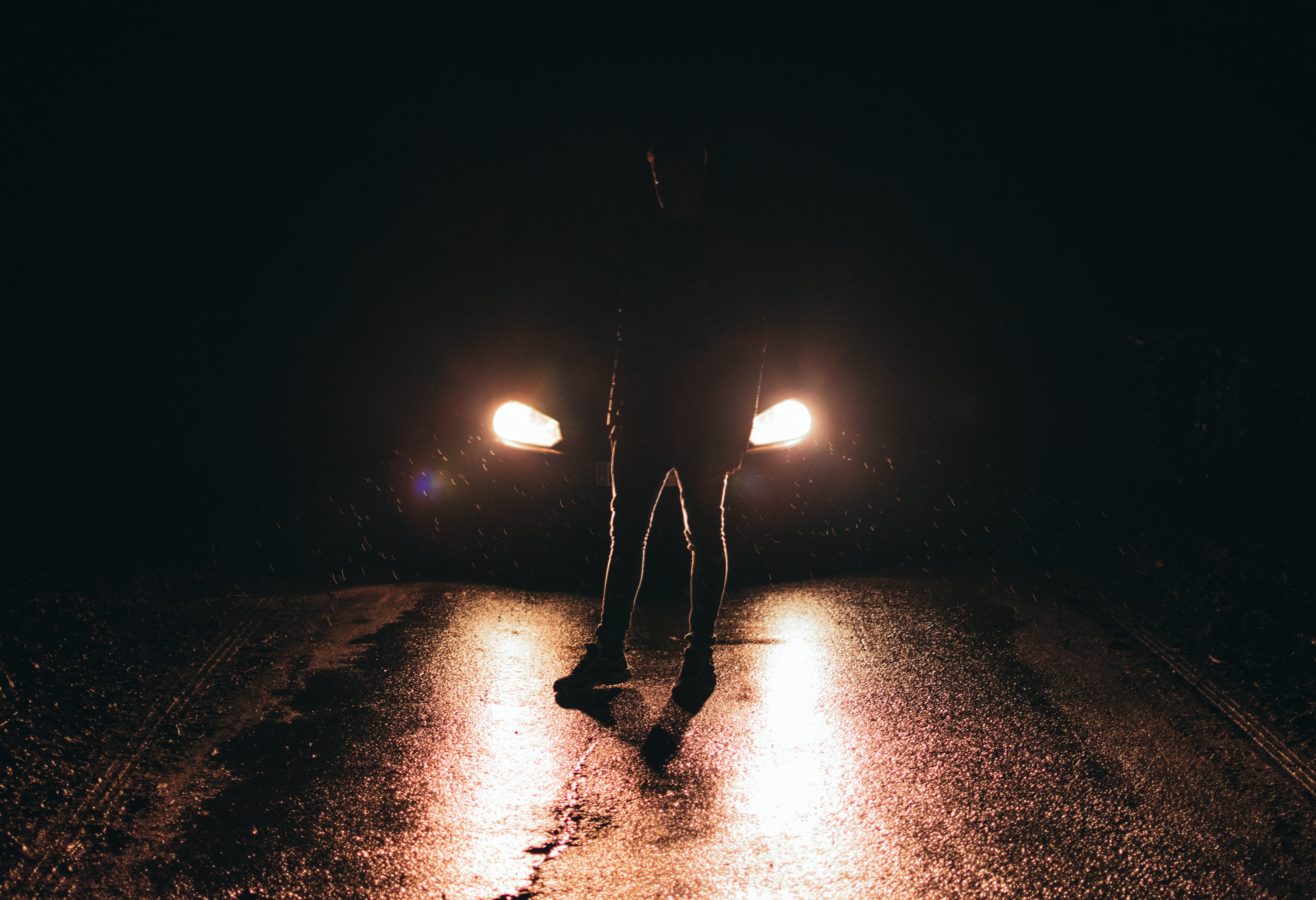 france, illuminated, street light, fire, tarmac, pedestrian, lightbulb, person, wet, glowing, city, light - natural phenomenon, no people, night, car, headlight, HD Wallpaper