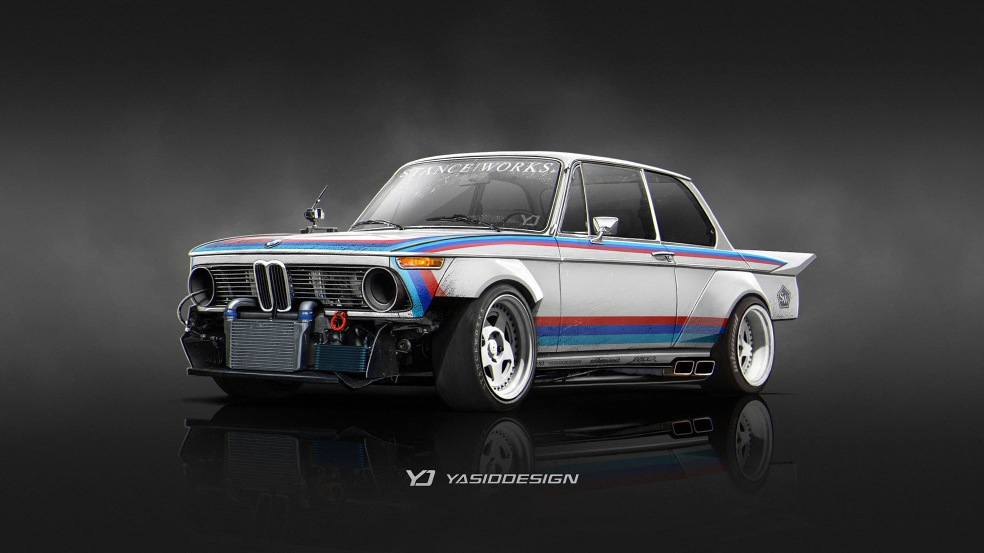 YASIDDESIGN, Yasid Design, Rendering, Tribute, BMW, 1080P, 1974, 2002, Figure, Car, Speedhunters, Yasid Oozeear, Auto, Machine, BMW 2002 1974, Art, HD Wallpaper