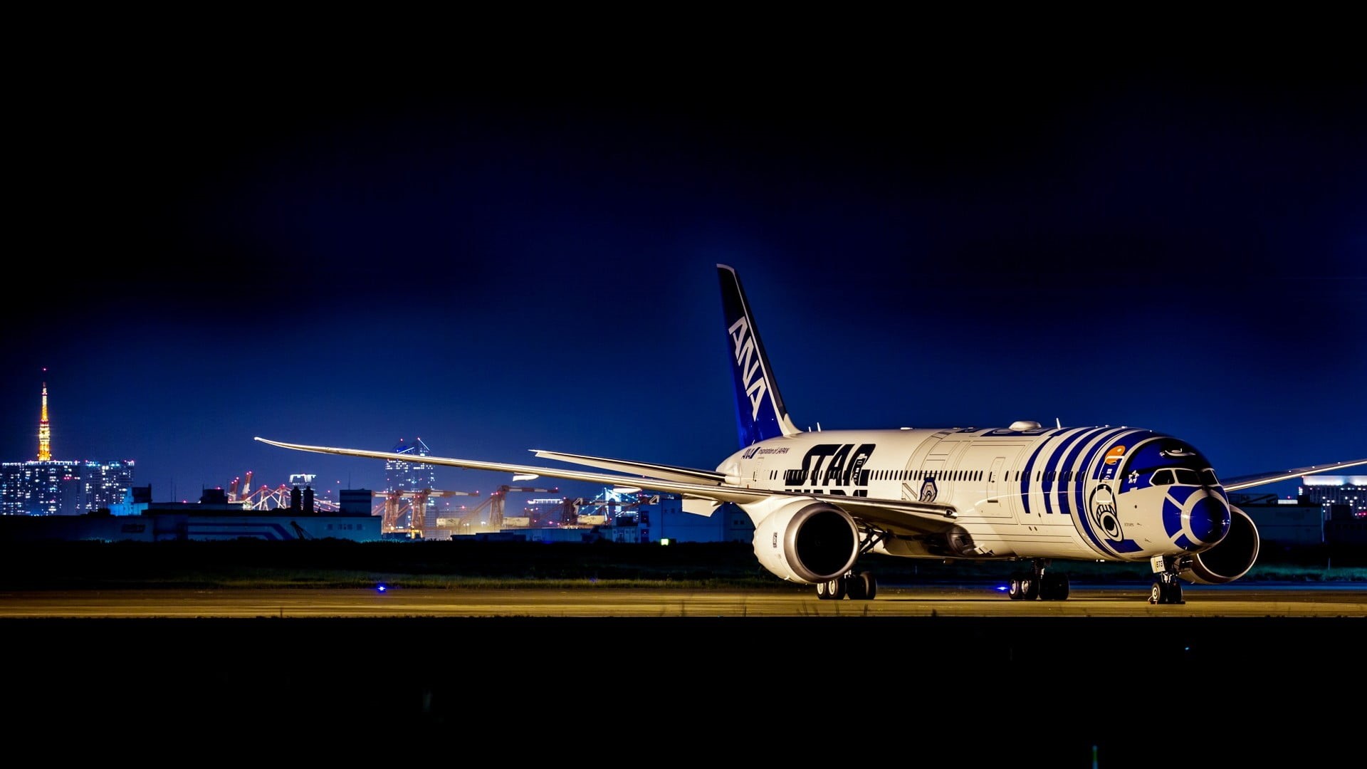 dusk, Boeing, clear sky, sky, aerospace industry, photography, on the move, blue, Boeing 787, illuminated, white, mode of transportation, business, night, HD Wallpaper