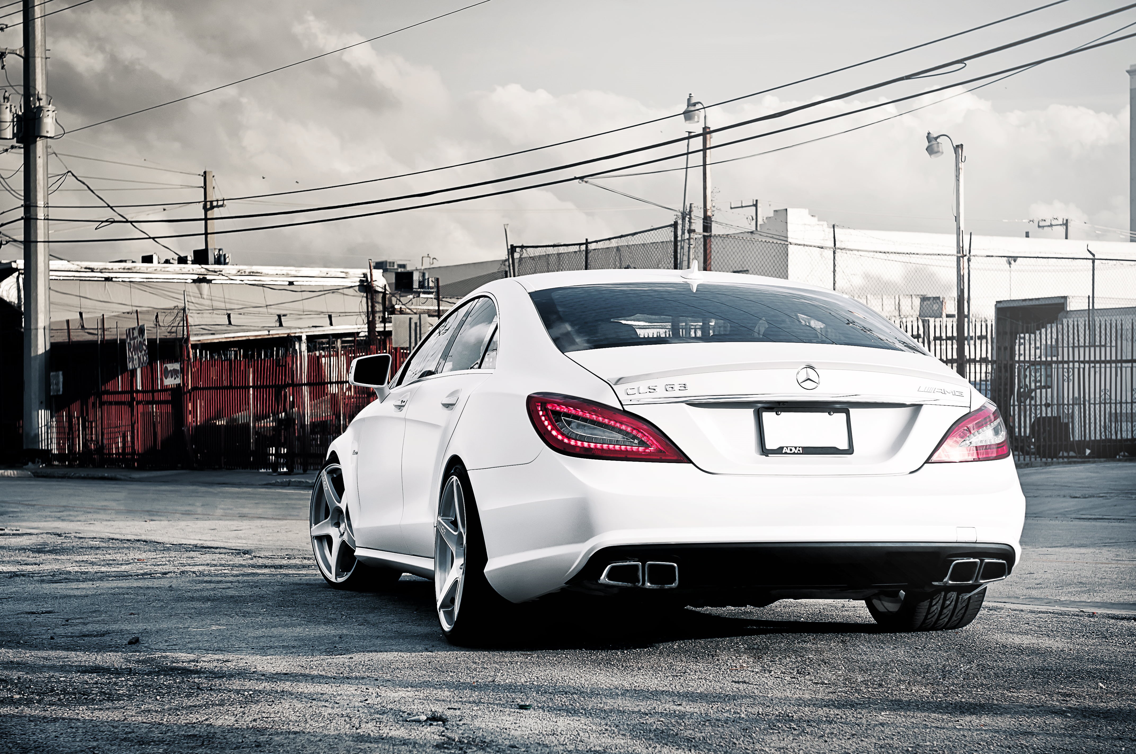 urban Scene, traffic, 4K, built structure, AMG, no People, sedan, travel, car, day, street, road, cloud - sky, wheel, Mercedes Benz, motor vehicle, sky, HD Wallpaper