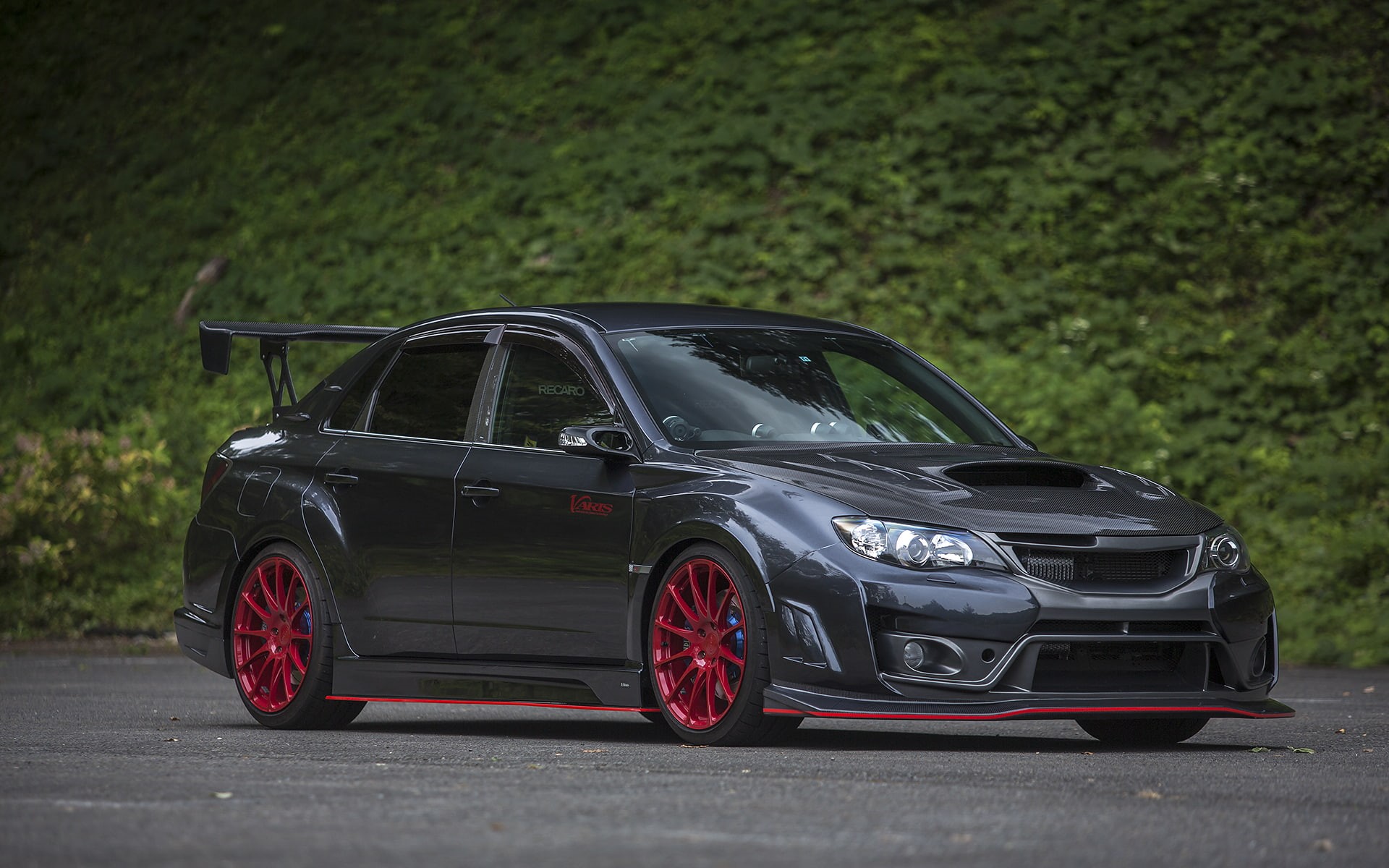 no people, outdoors, field, speed, 1080P, JDM, focus on foreground, tuning, motion, Subaru Impreza WRX STi, retro styled, vintage, Speedhunters, carbon fiber, HD Wallpaper