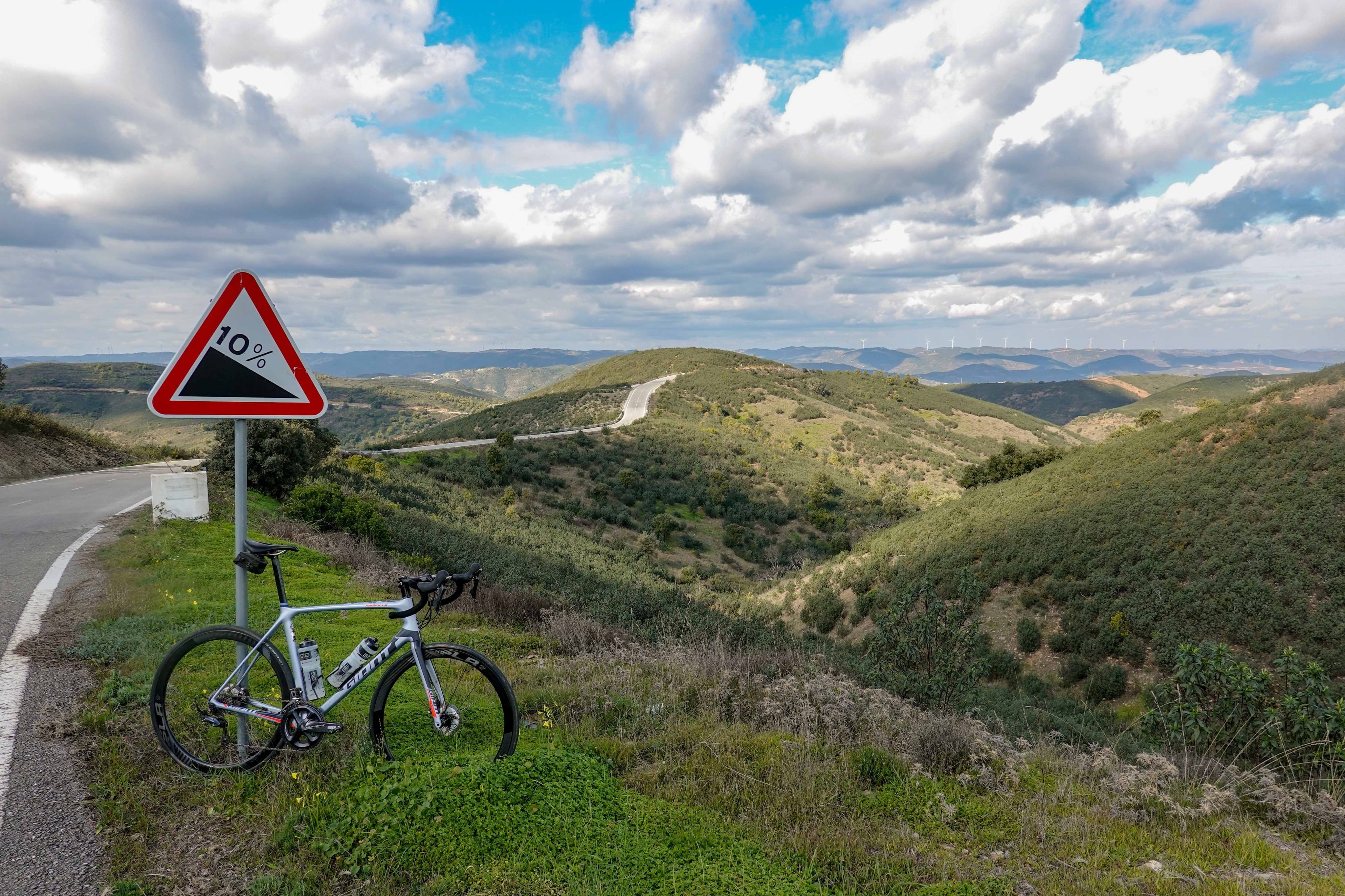 mountain range, gravel, scenics - nature, sign, mountain bike, hill, countryside, nature, day, beside, signage, outdoors, gray, landscape, environment, HD Wallpaper