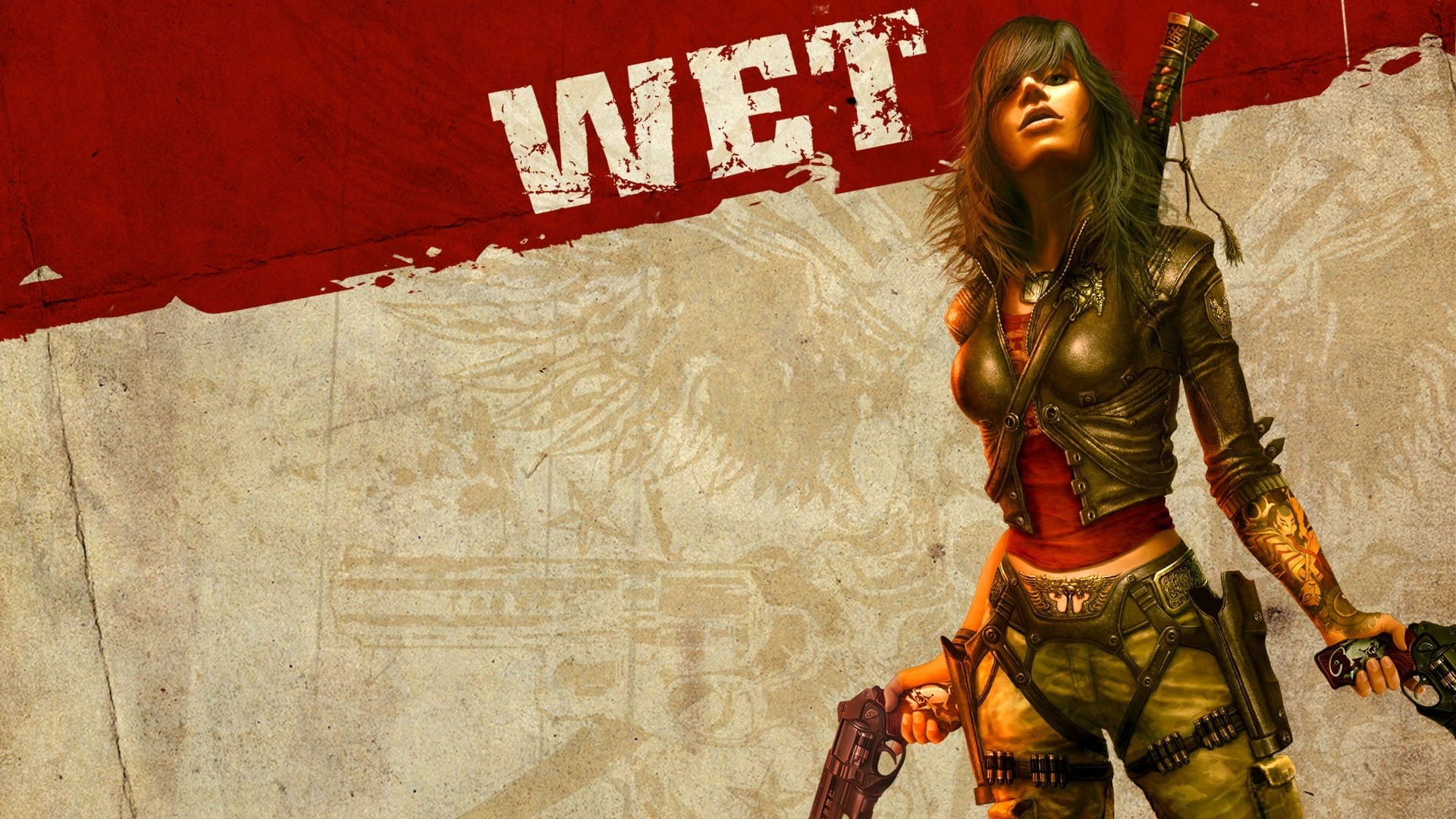 weapon, three quarter length, real people, lifestyles, day, 1080P, game, application, gun, one person, clothing, portrait, wall - building feature, wet, HD Wallpaper