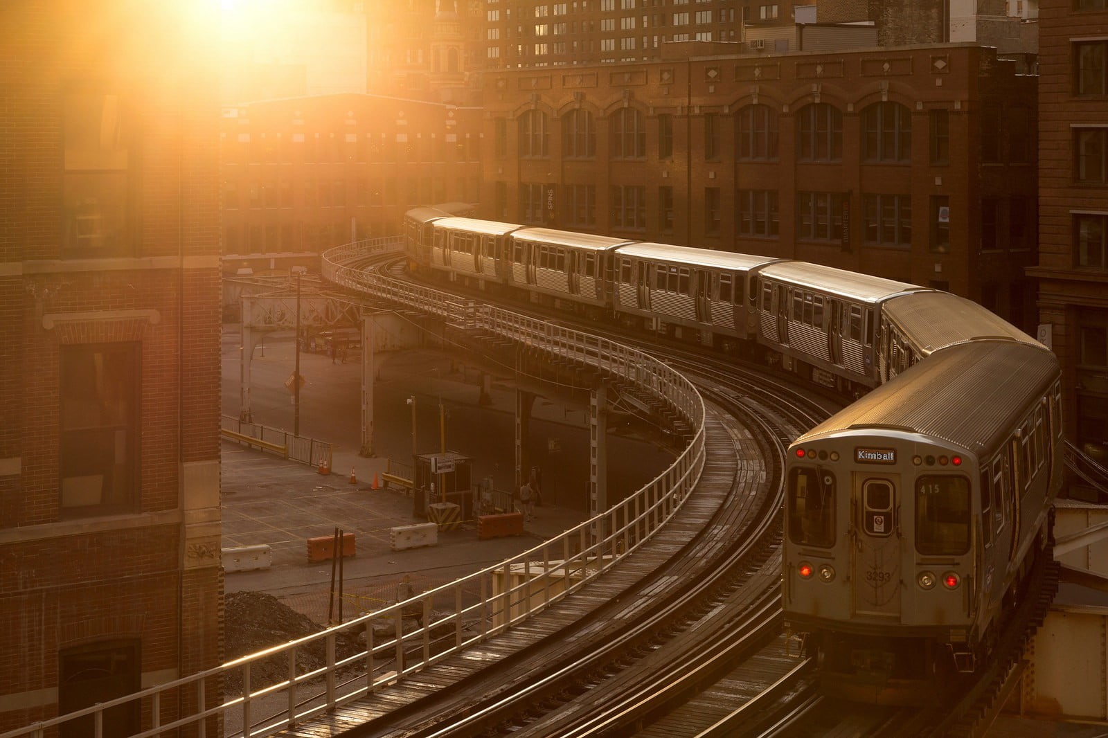 public transportation, city life, on the move, tail light, white, display, no people, window, railroad track, city, built structure, evening, sunlight, HD Wallpaper