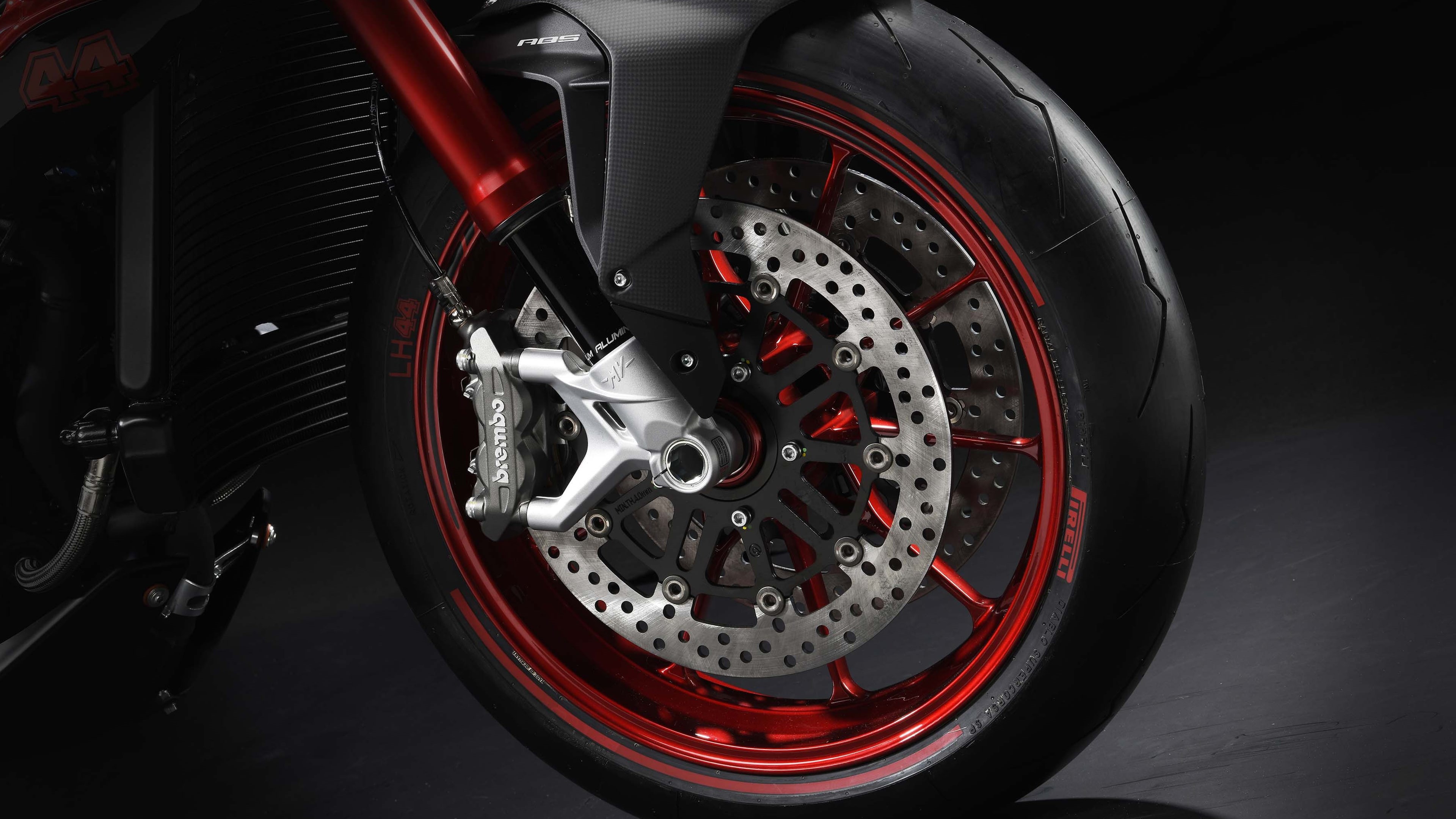 luxury, studio shot, motorcycle, close-up, Agusta, alloy, silver colored, speed, indoors, LH44, sports car, tire, 4K, car, mv, Brutale, red, repairing, HD Wallpaper