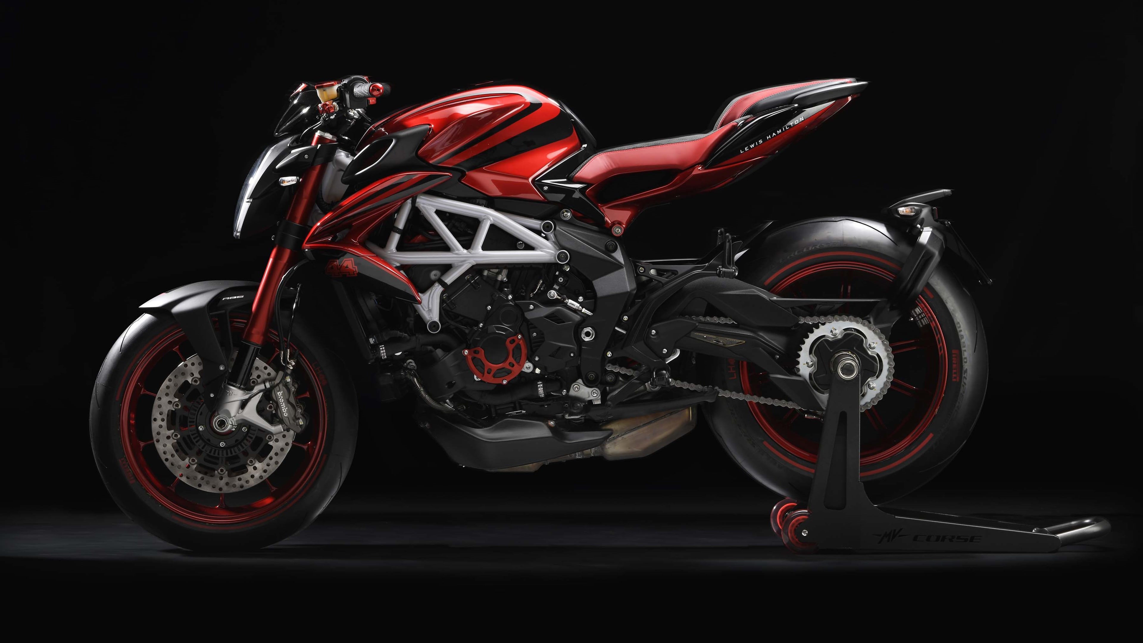 4K, MV Agusta Brutale 800 RR LH44, 4K, Lewis Hamilton, 2018, Special Edition, HD Wallpaper