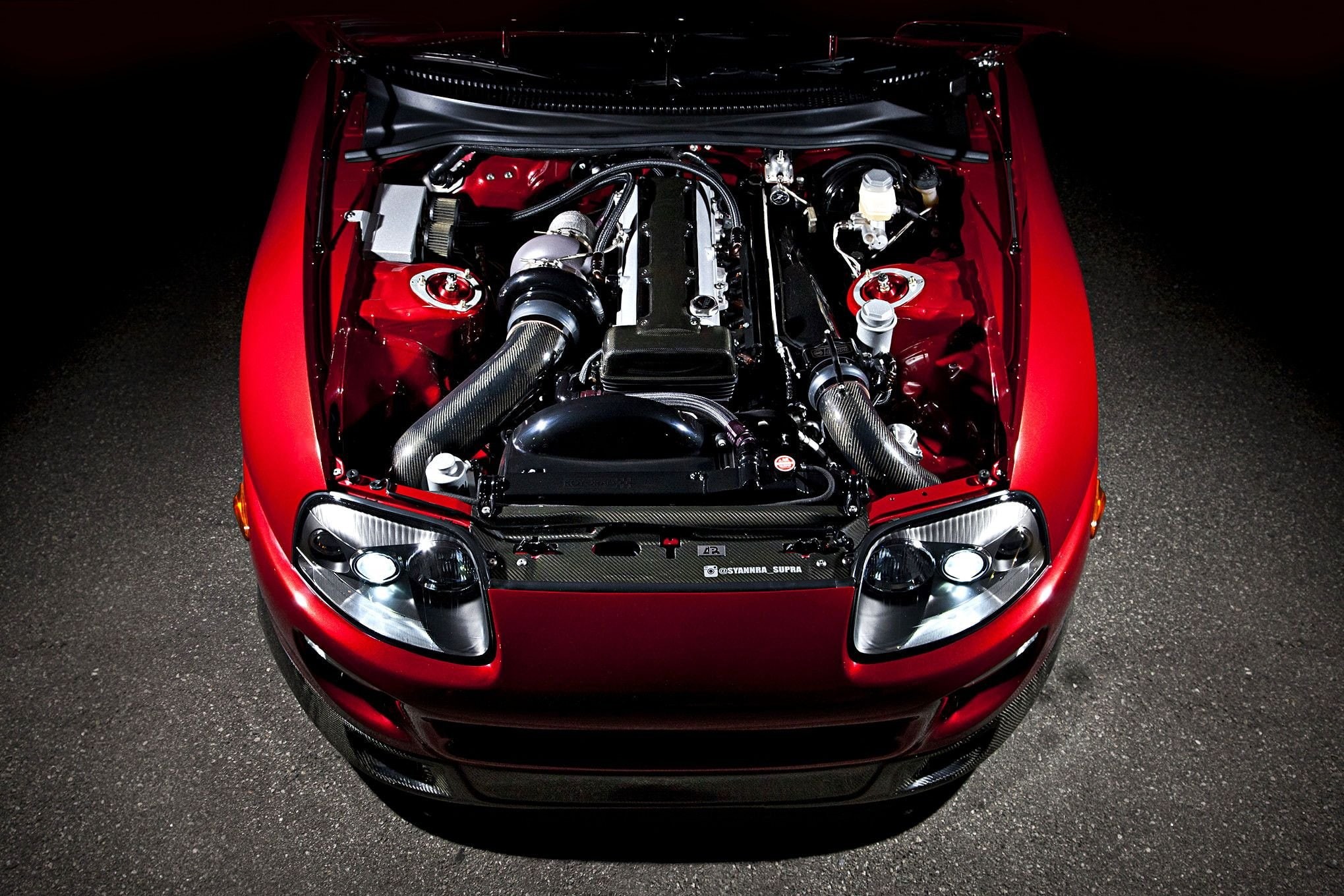 1080P, red, modified, cars, supra, toyota, coupe, 1994, HD Wallpaper