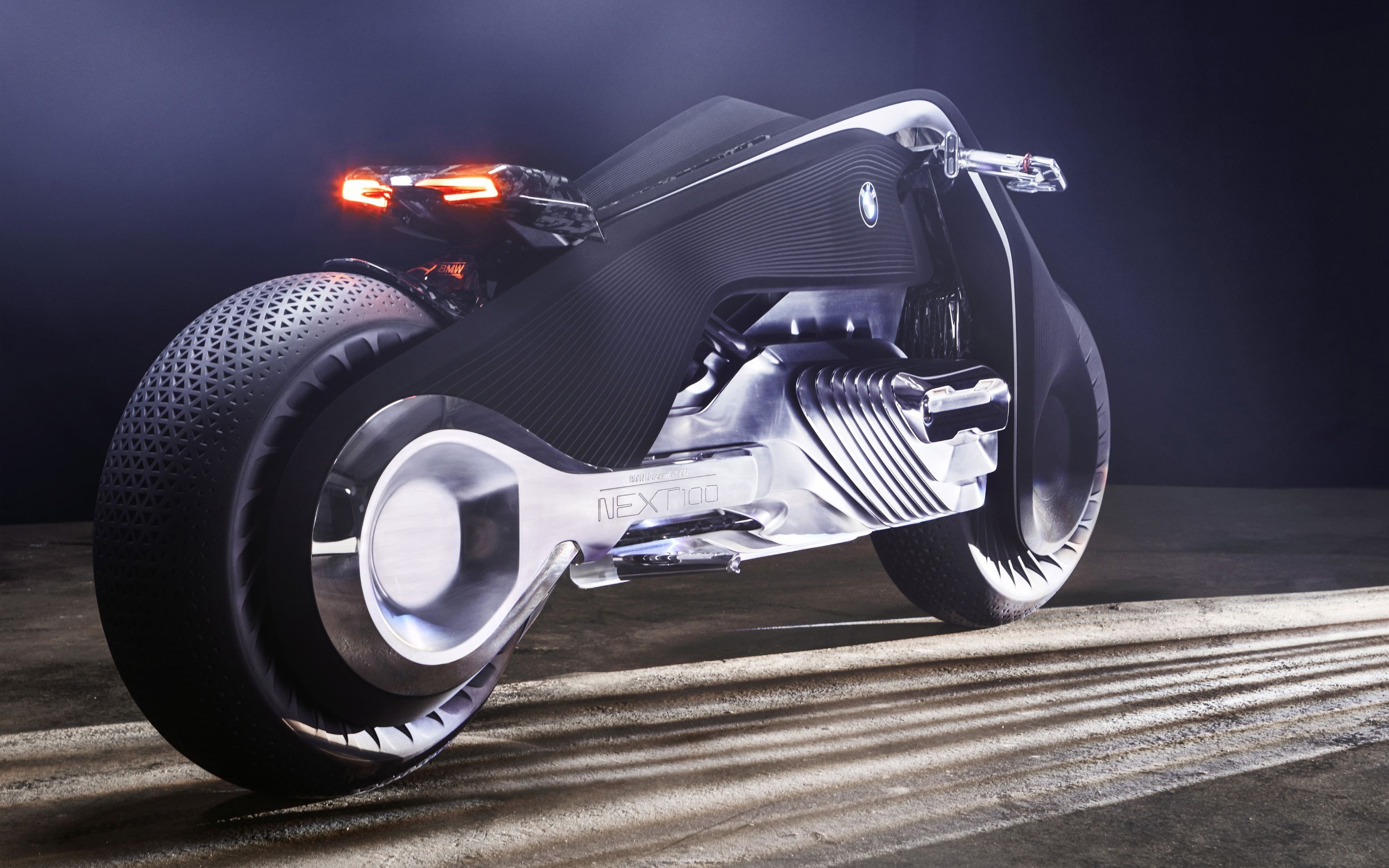 4k, vegetation, motorcycle, comfort, official, BMW Motorrad Vision Next 100, Vision Next 100. concept bike concept, futuristic look, mountain, mist, Motorrad Vision Next 100, HD Wallpaper