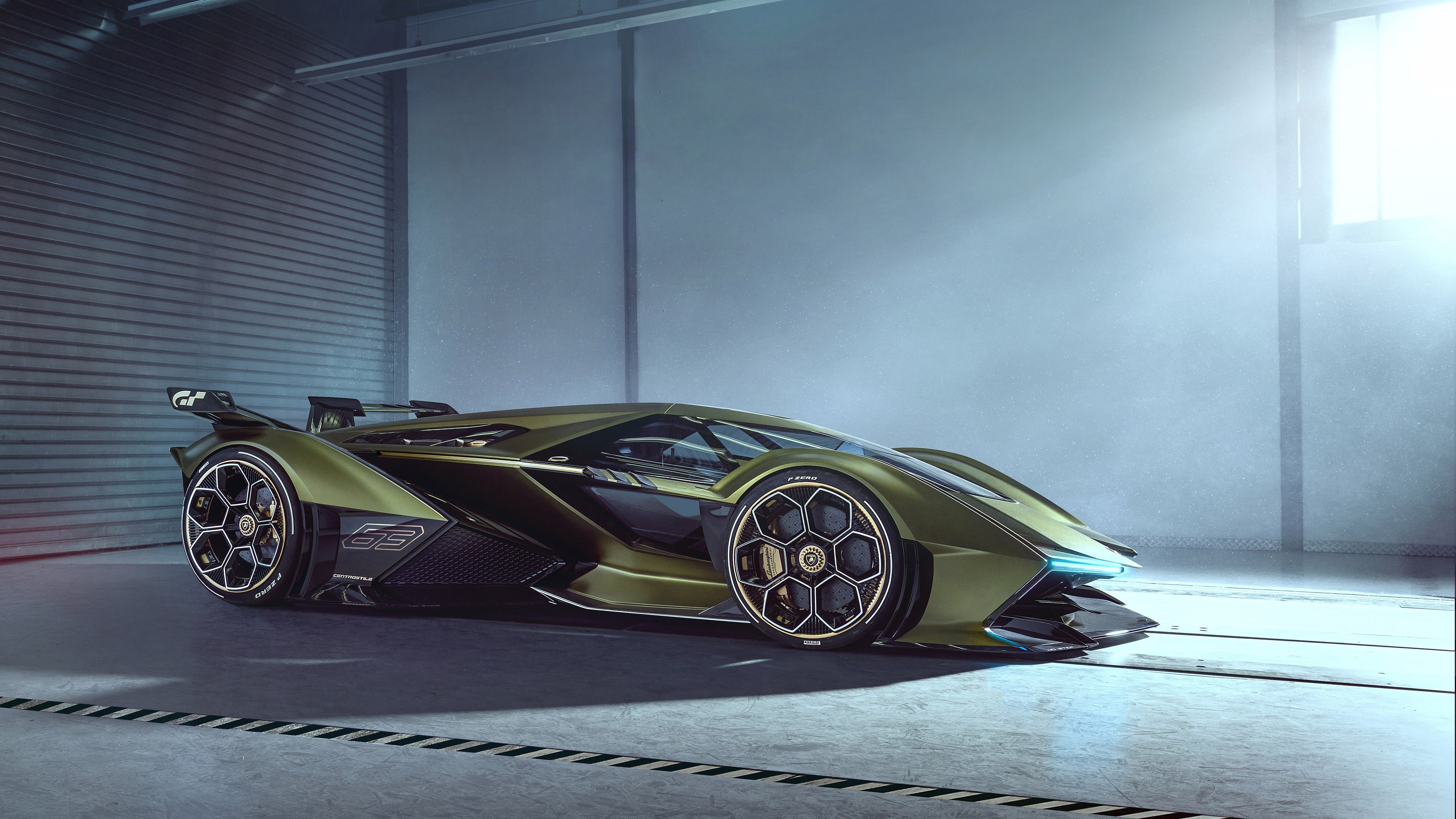 car, vehicle, concept car, Lamborghini Lambo V12 Vision GT, supercars, 4K, HD Wallpaper