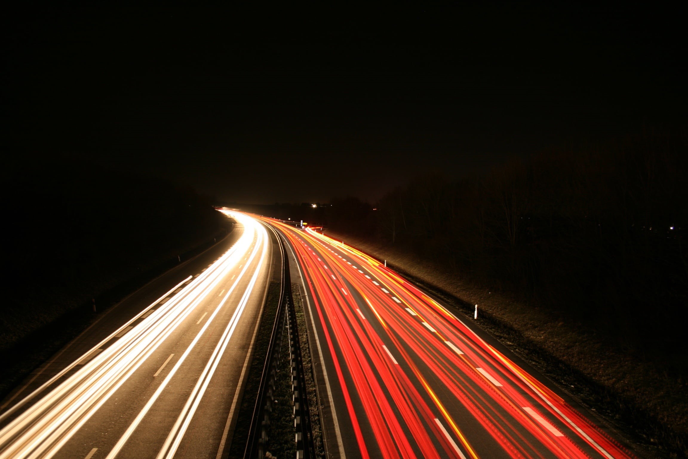 blurred Motion, illuminated, back light, lighting, traffic, transportation, vehicle light, motion, front light, travel, night photograph, no people, spotlight, HD Wallpaper