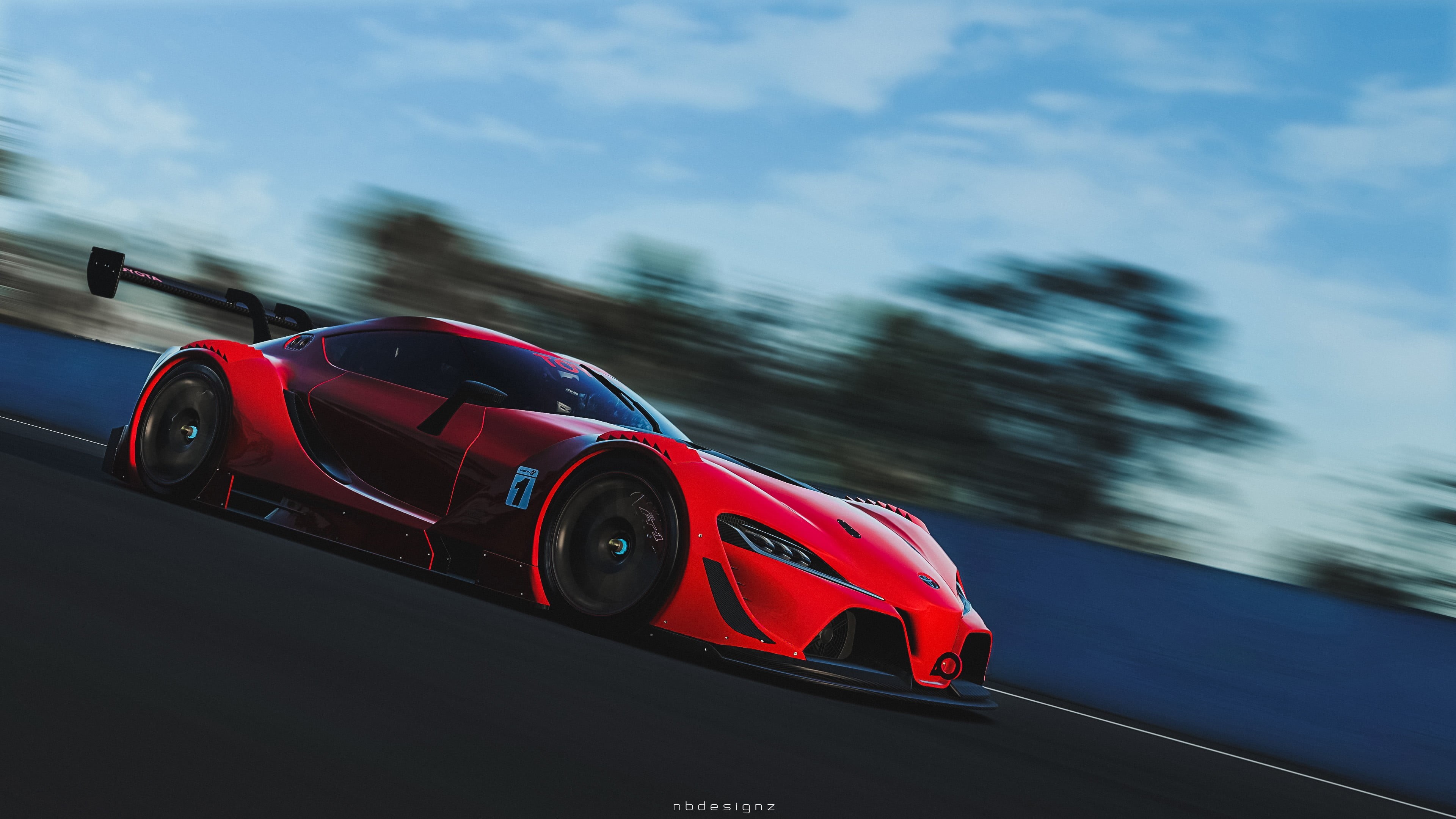 nature, Gran Turismo, luxury, speed, water, land vehicle, outdoors, 4K, on the move, red, blurred motion, focus on foreground, transportation, motor vehicle, HD Wallpaper