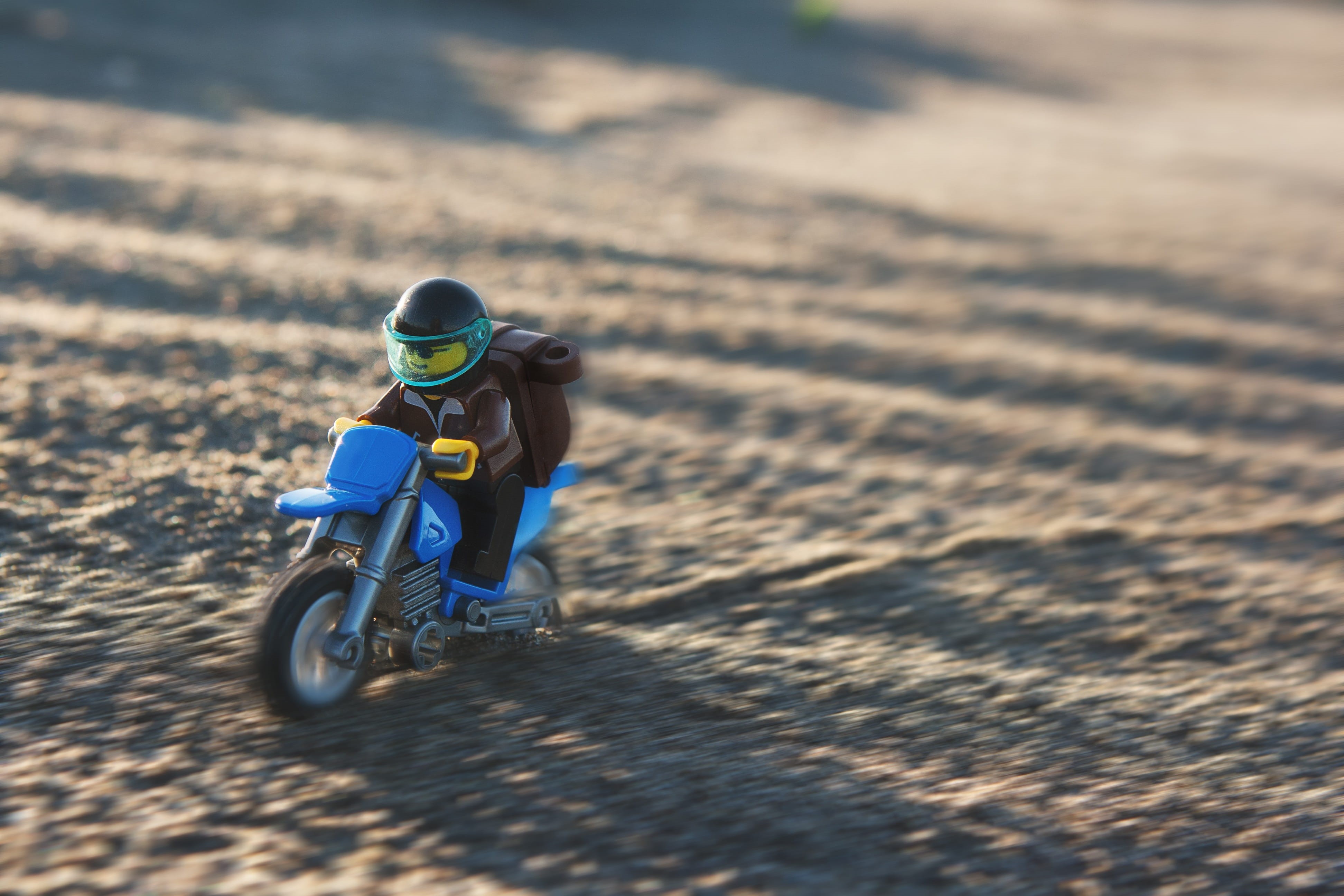 real people, motorbike, lifestyles, 4K, focus, mode of transportation, Off Road, one person, outdoor, speed, dom, only women, blue, helmet, land vehicle, HD Wallpaper