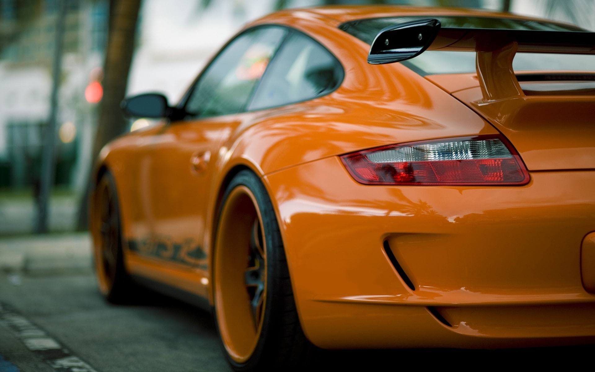 Porsche 911, yellow taxi, land vehicle, car, motor vehicle, mode of transportation, day, outdoors, orange color, retro styled, Porsche GT3, travel, street, HD Wallpaper