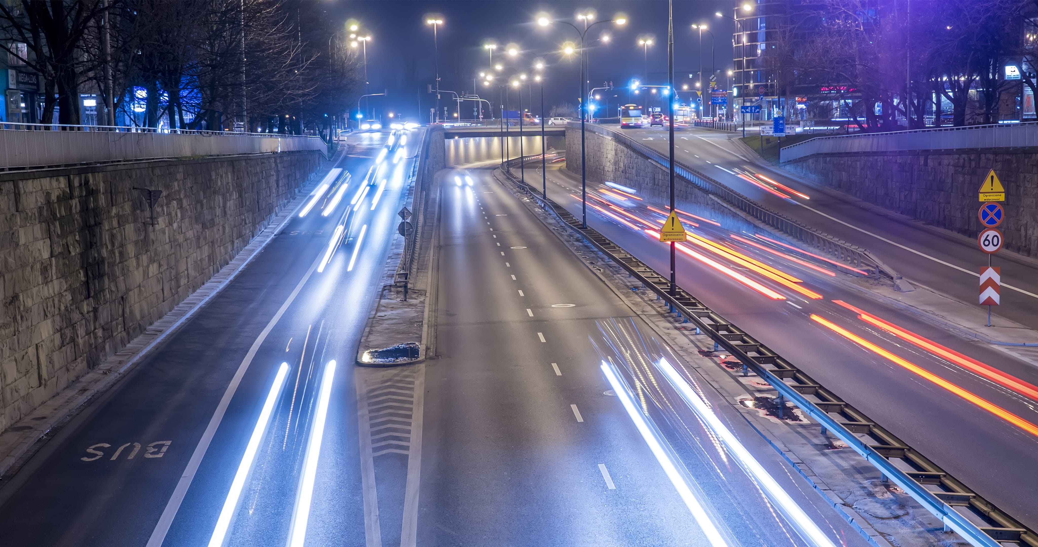 cityscape, expressway, street light, cars, dramatic, photography, motion, lapse, no people, asphalt, sign, speed, rush hour, evening, time-lapse, highway, HD Wallpaper